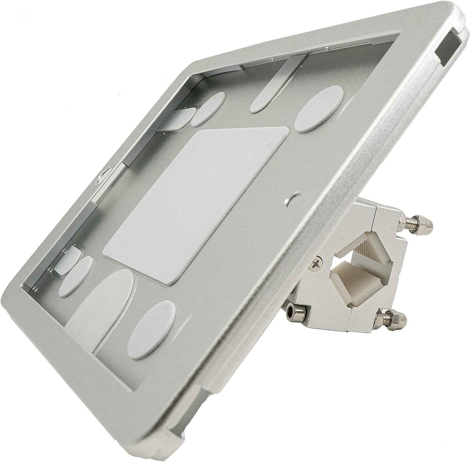 SYSTEM-S Stangen Halterung mit Schloss Befestigung aus Metall für iPad 9.7" (2018) A1673 A1674 A1675 A1893 A1954 A1822 A1823 A1474 A1475 A1476 A1566 A1567 Air 1 2