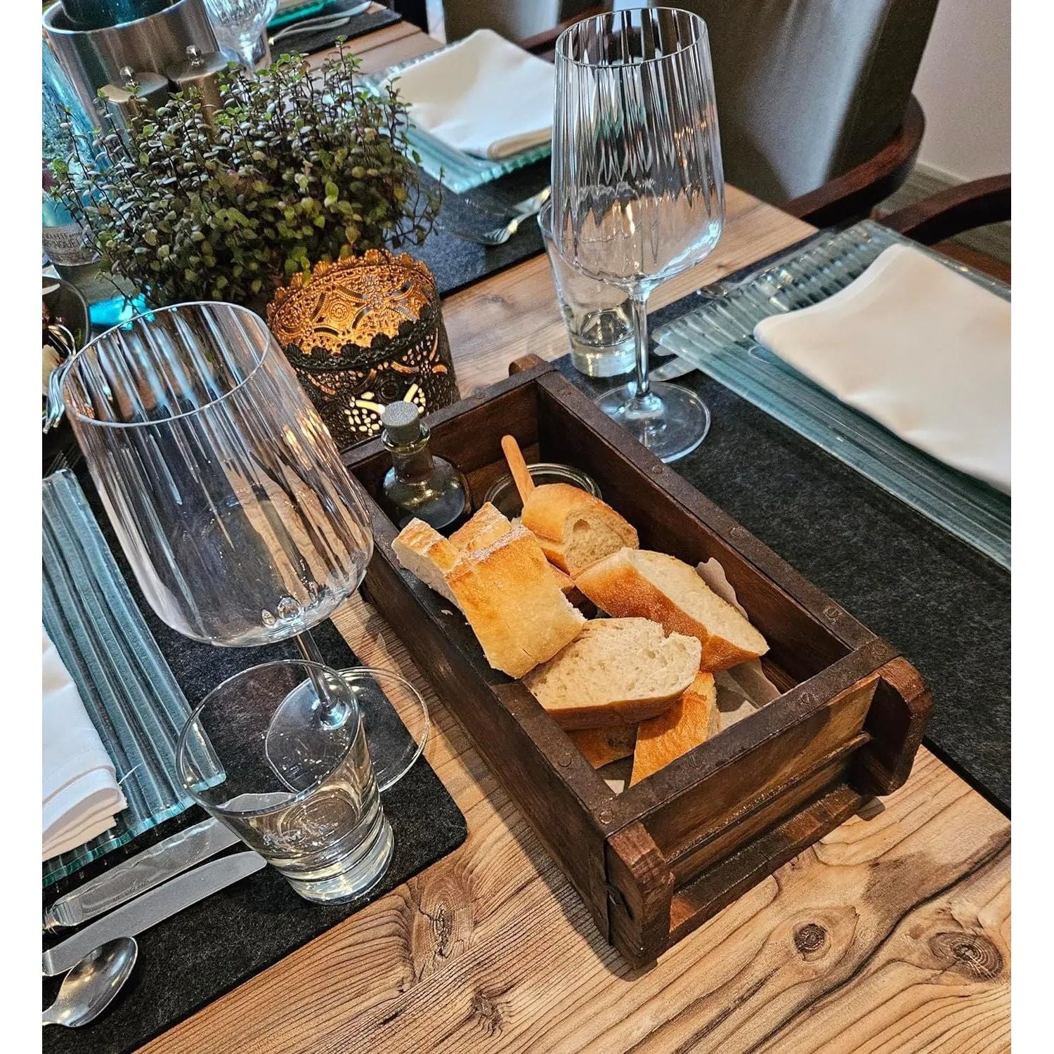 Holzkiste 30 cm Ziegelform, aus recyceltem Holz, umweltfreundlich