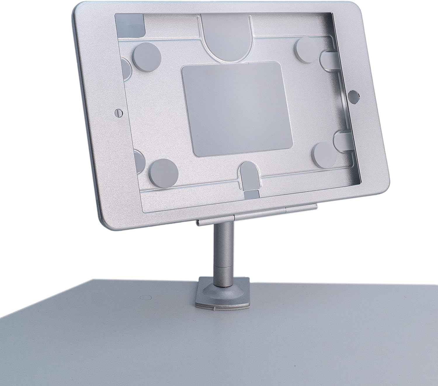 SYSTEM-S Stangen Halterung mit Schloss Befestigung aus Metall in Grau für iPad Pro 10,5"