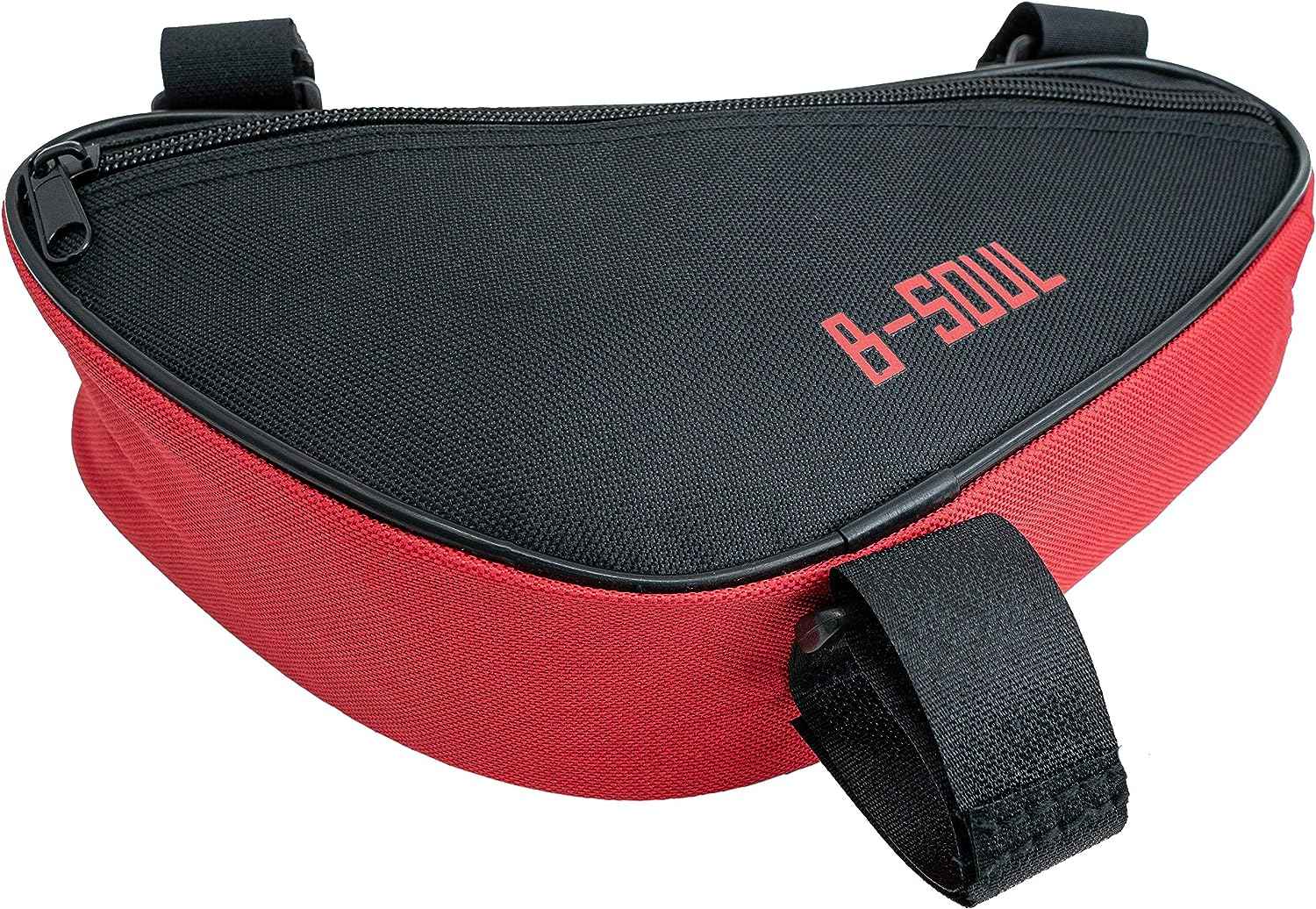 SYSTEM-S Fahrrad Tasche spritzwasserfest Dreiecktasche Rahmentasche Triangeltasche Rot
