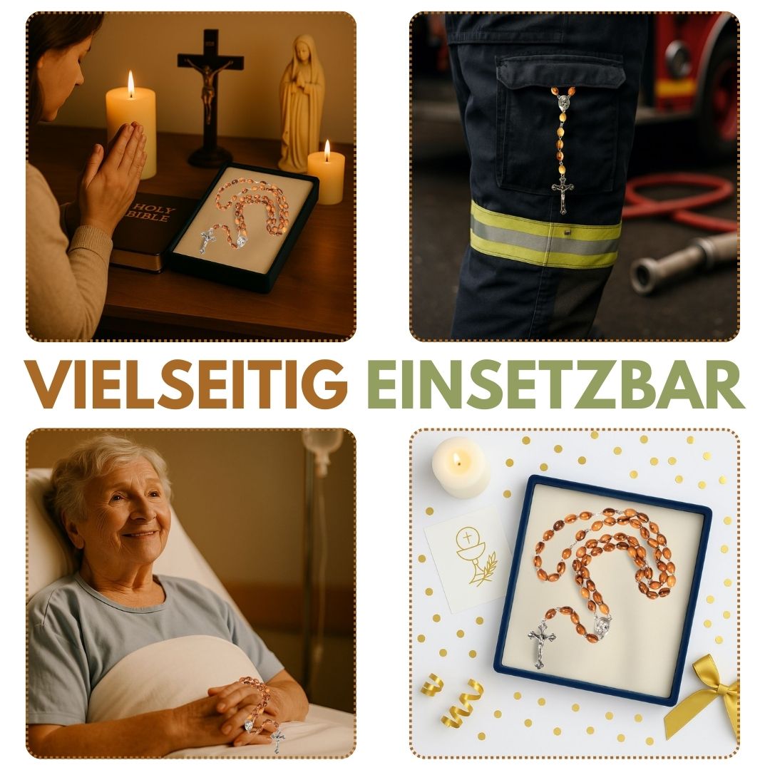 Ovaler Rosenkranz von Zeus, aus Metall und Erde, einzigartig und handgefertigt