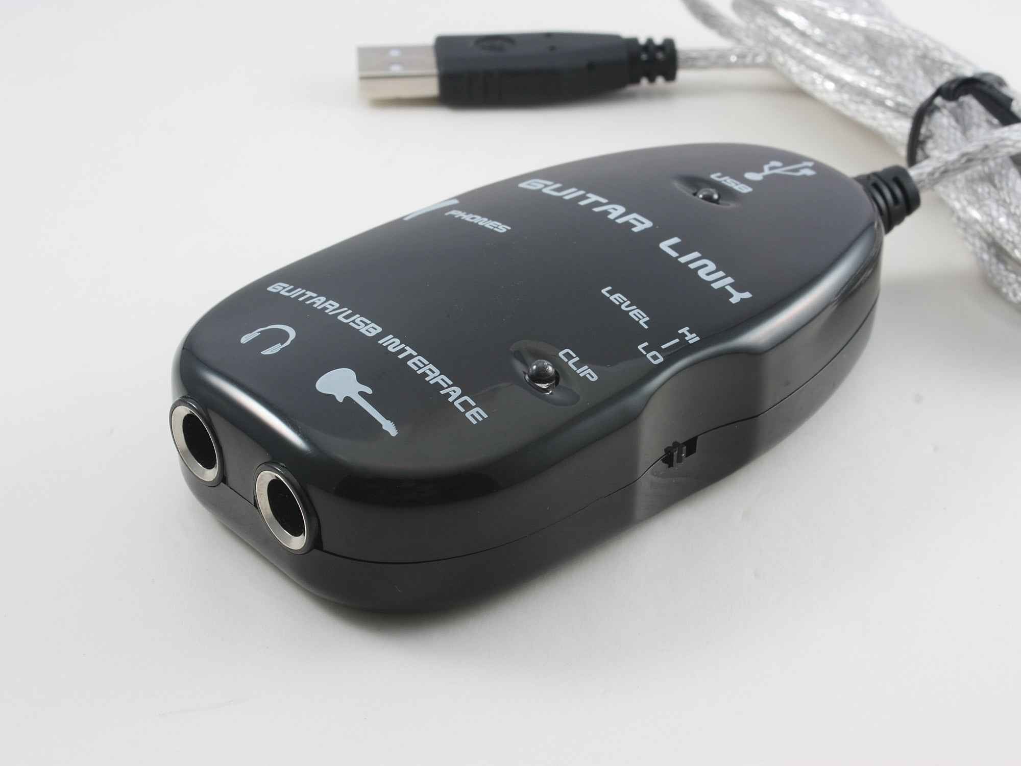 SYSTEM-S Gitarre Interface 1 m 6.35 mm Klinke Buchse zu Buchse & USB 2.0 Stecker Adapter
