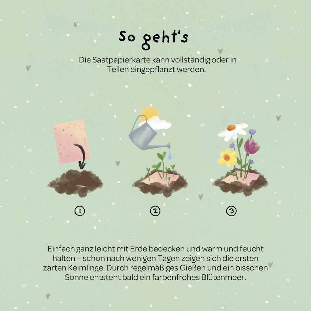 Grußkarte - Viel Glück!