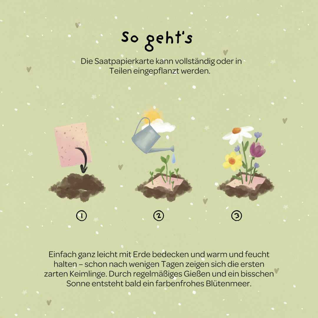 Grußkarte - Hat die Blume einen Knick, war die Hummel wohl zu dick