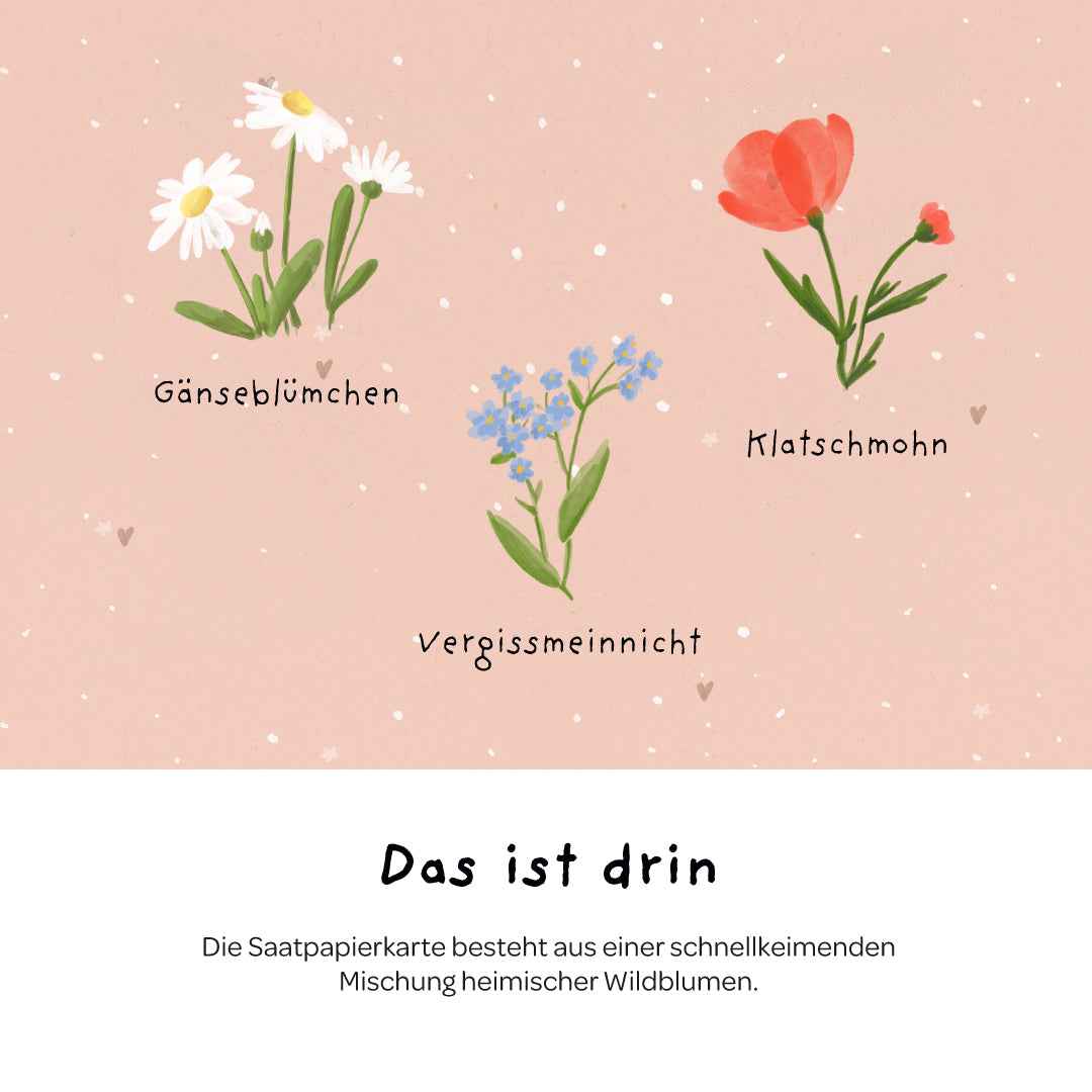 Grußkarte - HDGDL - Hab dich ganz doll lieb