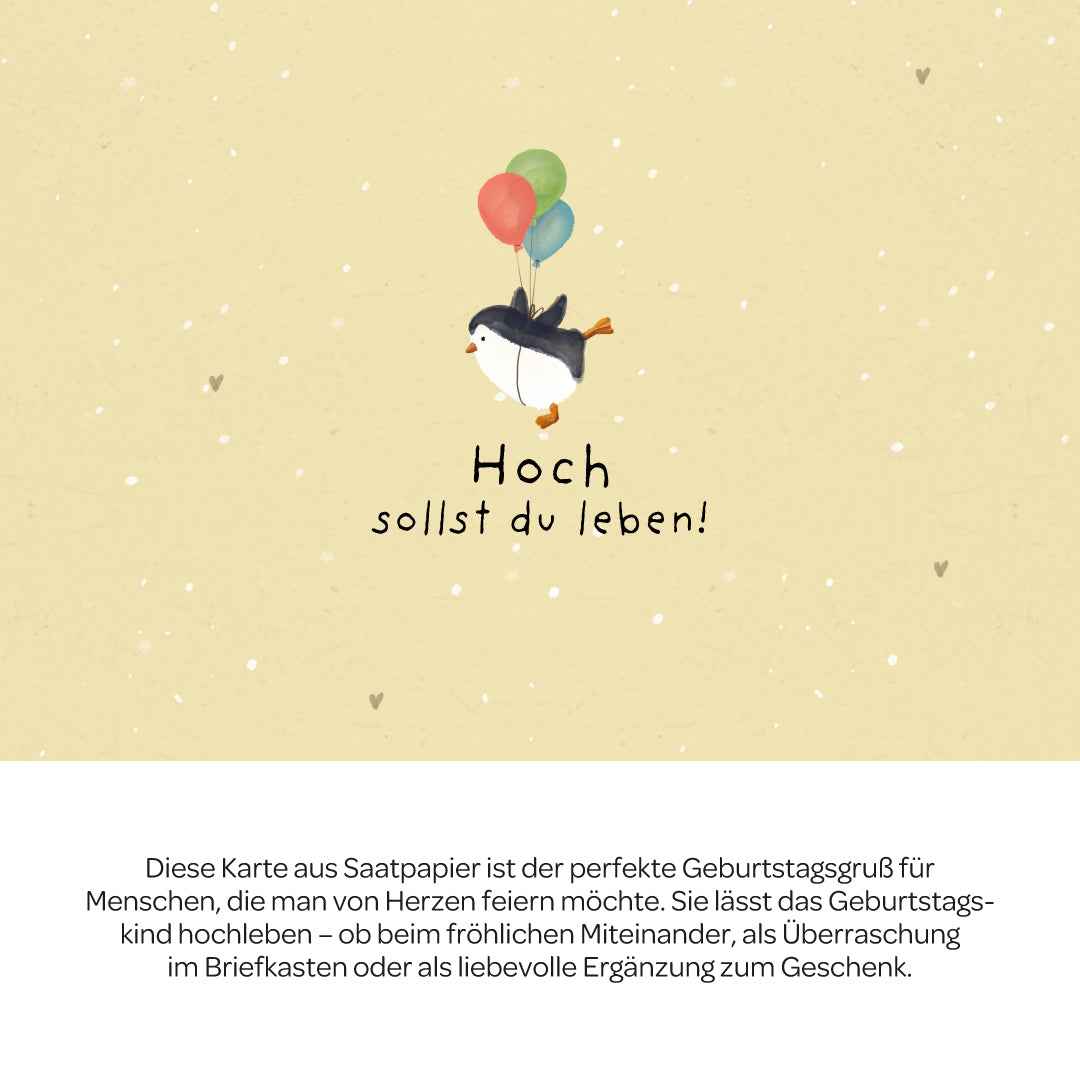Grußkarte - Hoch sollst du leben!
