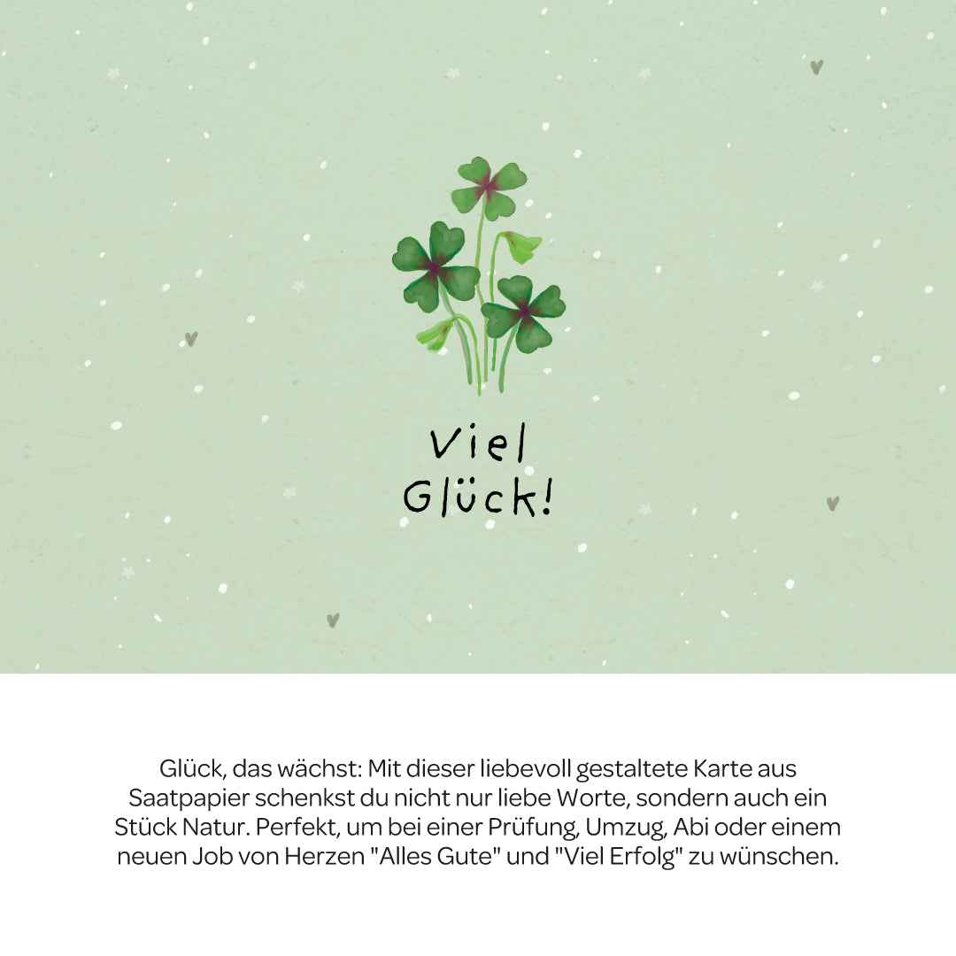 Grußkarte - Viel Glück!