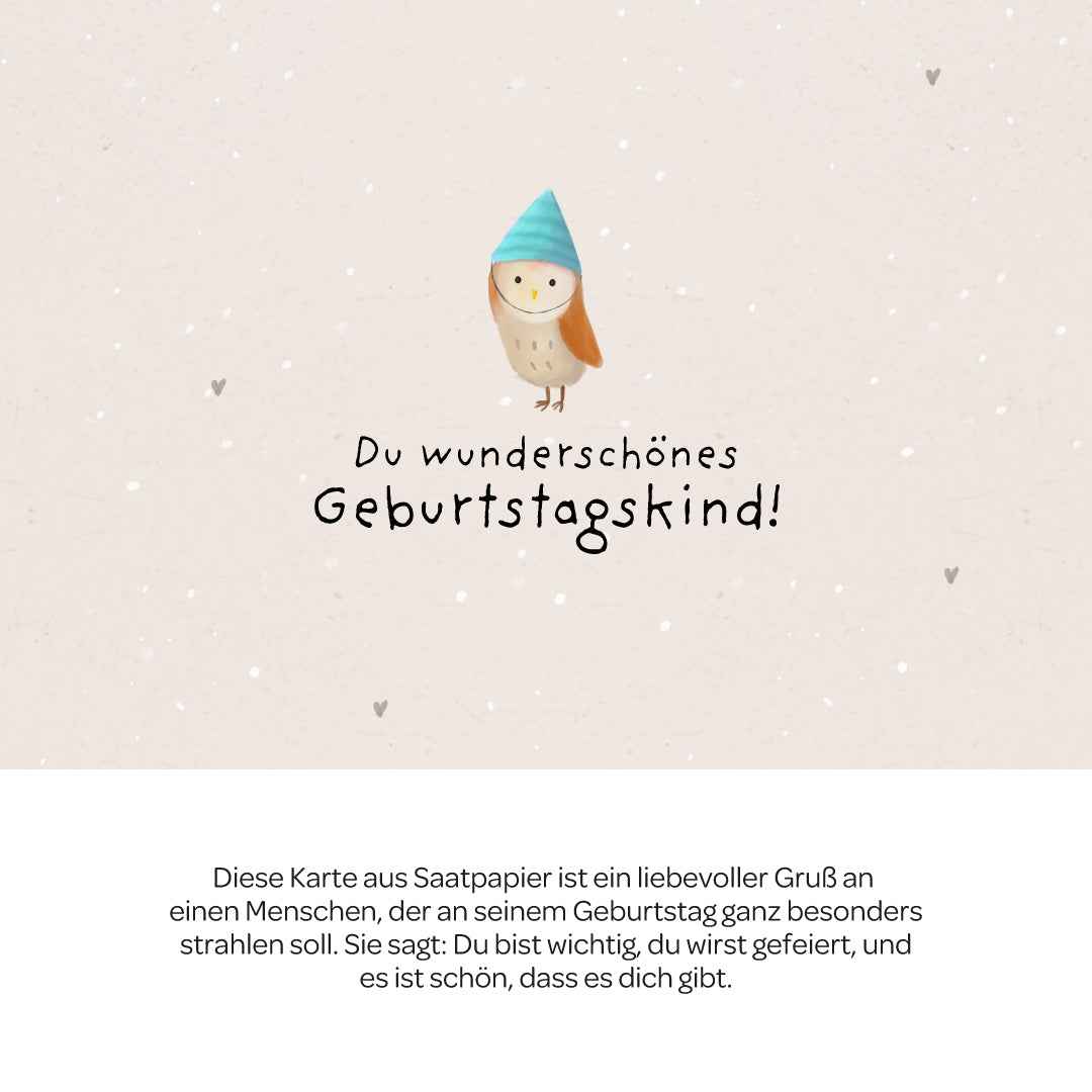 Grußkarte - Du wunderschönes Geburtstagskind