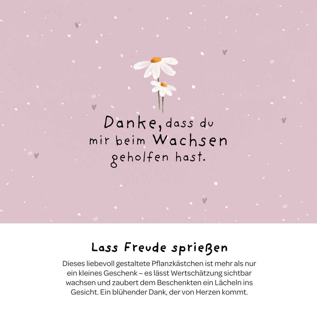 Pflanzkästchen - Danke, dass du beim Wachsen geholfen hast
