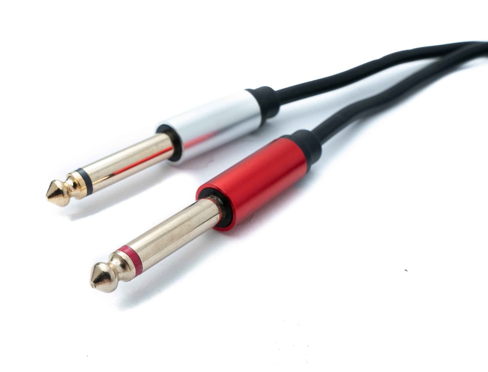 SYSTEM-S Y Audio Kabel 2 m Stereo TRS 3,5 mm Stecker zu 2x 6.35 mm Klinke TS Stecker