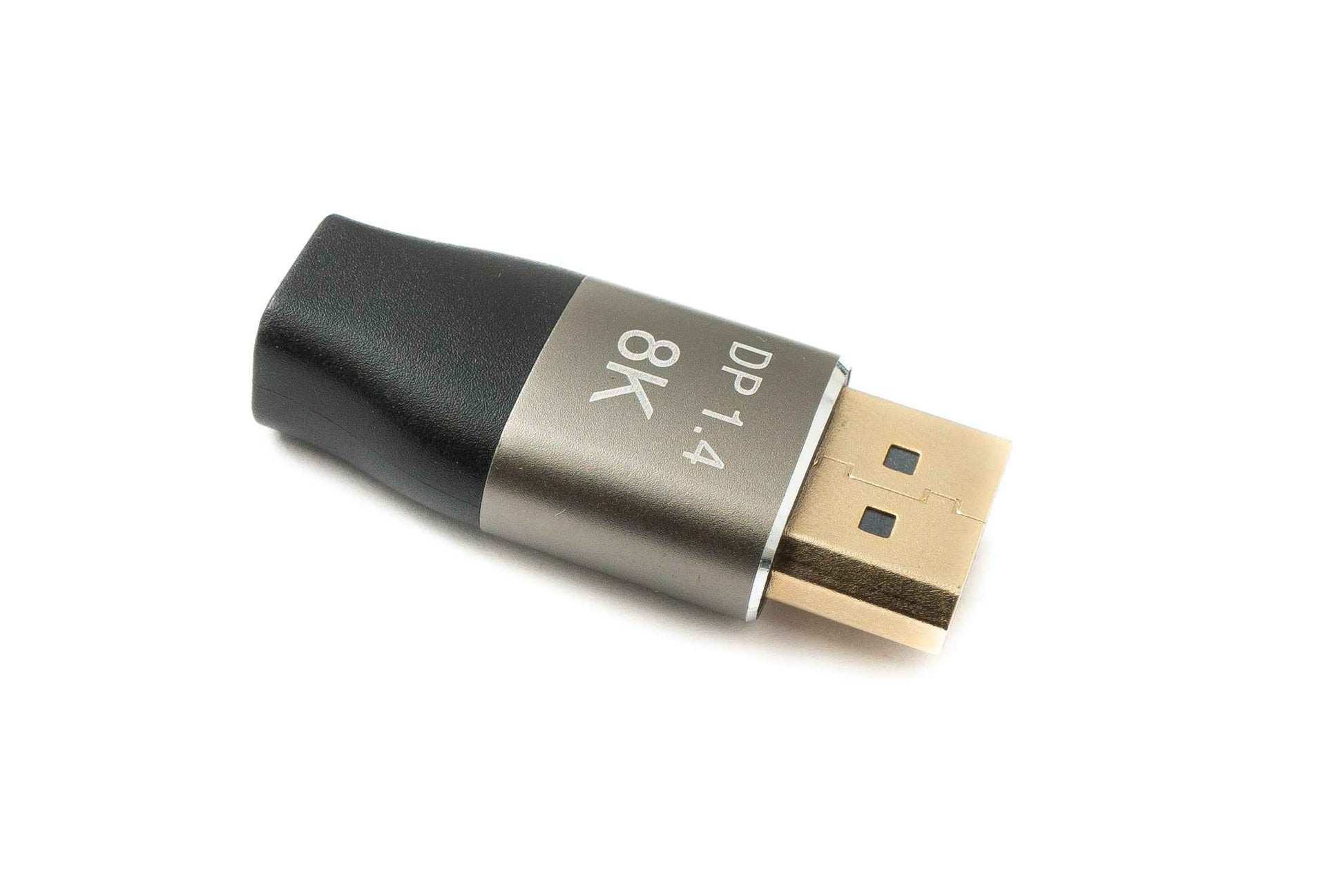 SYSTEM-S DisplayPort Adapter Standard DP Stecker zu Mini DP Buchse 8K 60Hz 4K 120Hz 48Gbps