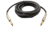 SYSTEM-S Audio Kabel 3 m 6.35 mm Klinke Stecker zu Stecker Nylon geflochten Knickschutz AUX
