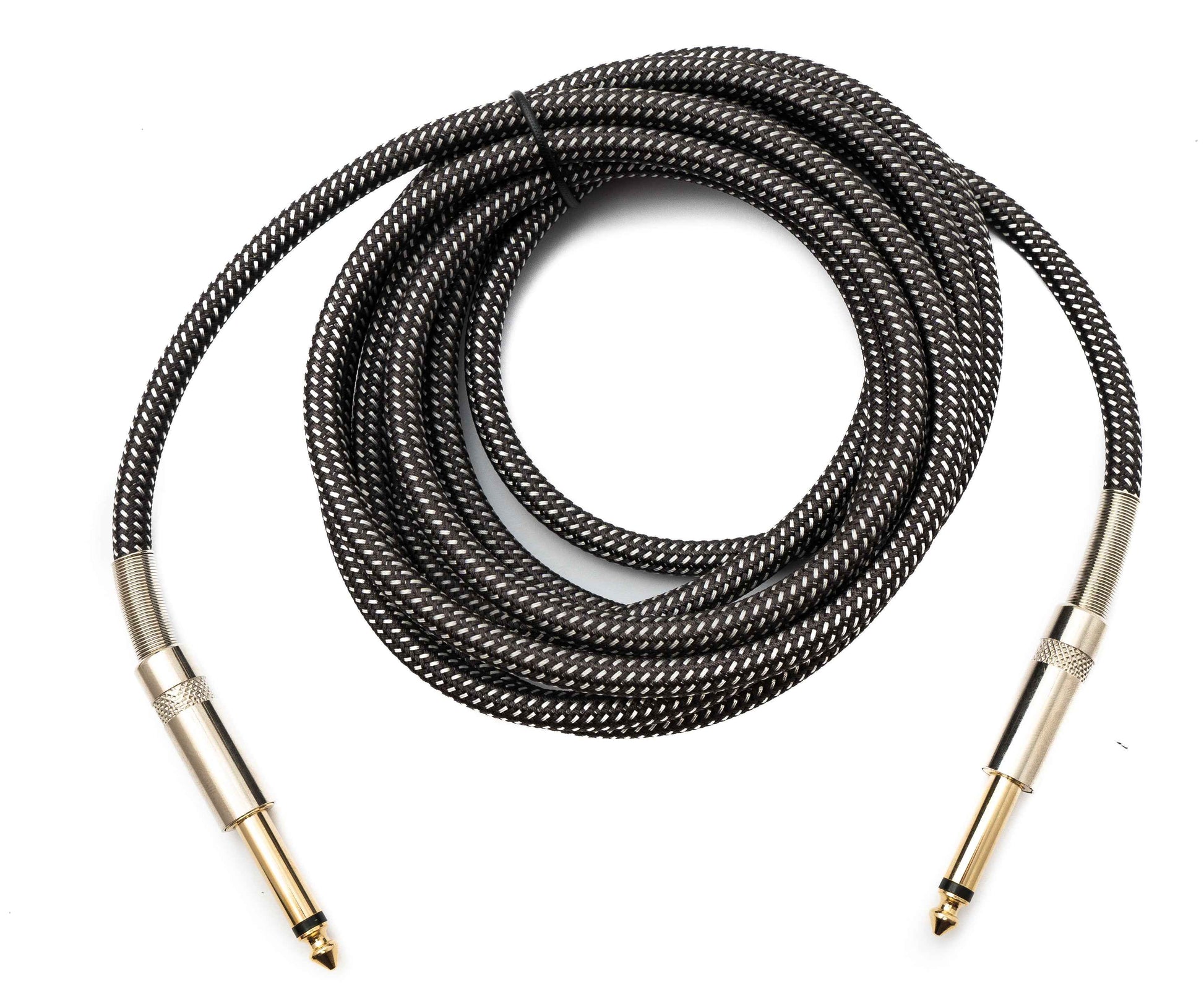 SYSTEM-S Audio Kabel 3 m 6.35 mm Klinke Stecker zu Stecker Nylon geflochten Knickschutz AUX