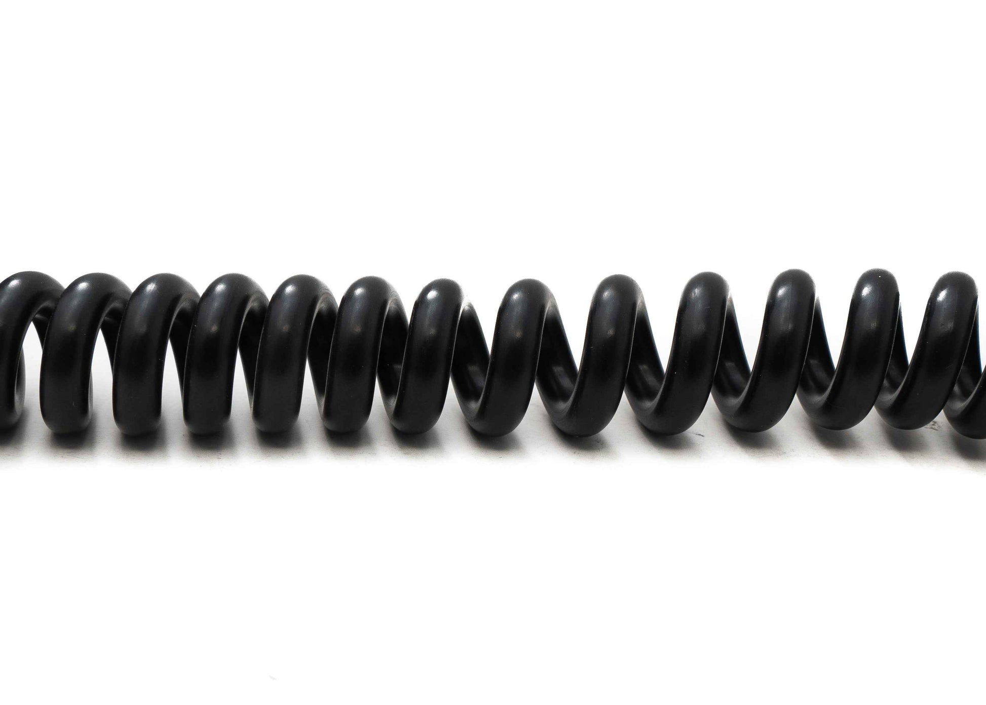SYSTEM-S Audio Kabel 5 m 6.35 mm Klinke Stecker zu Stecker Spirale Feder Schwarz