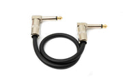 SYSTEM-S Audio Kabel 30 cm 6.35 mm Klinke Stecker zu Stecker Winkel AUX Schwarz