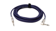 SYSTEM-S Audio Kabel 450 cm 6.35 mm Klinke Stecker zu Stecker Winkel AUX in Lila