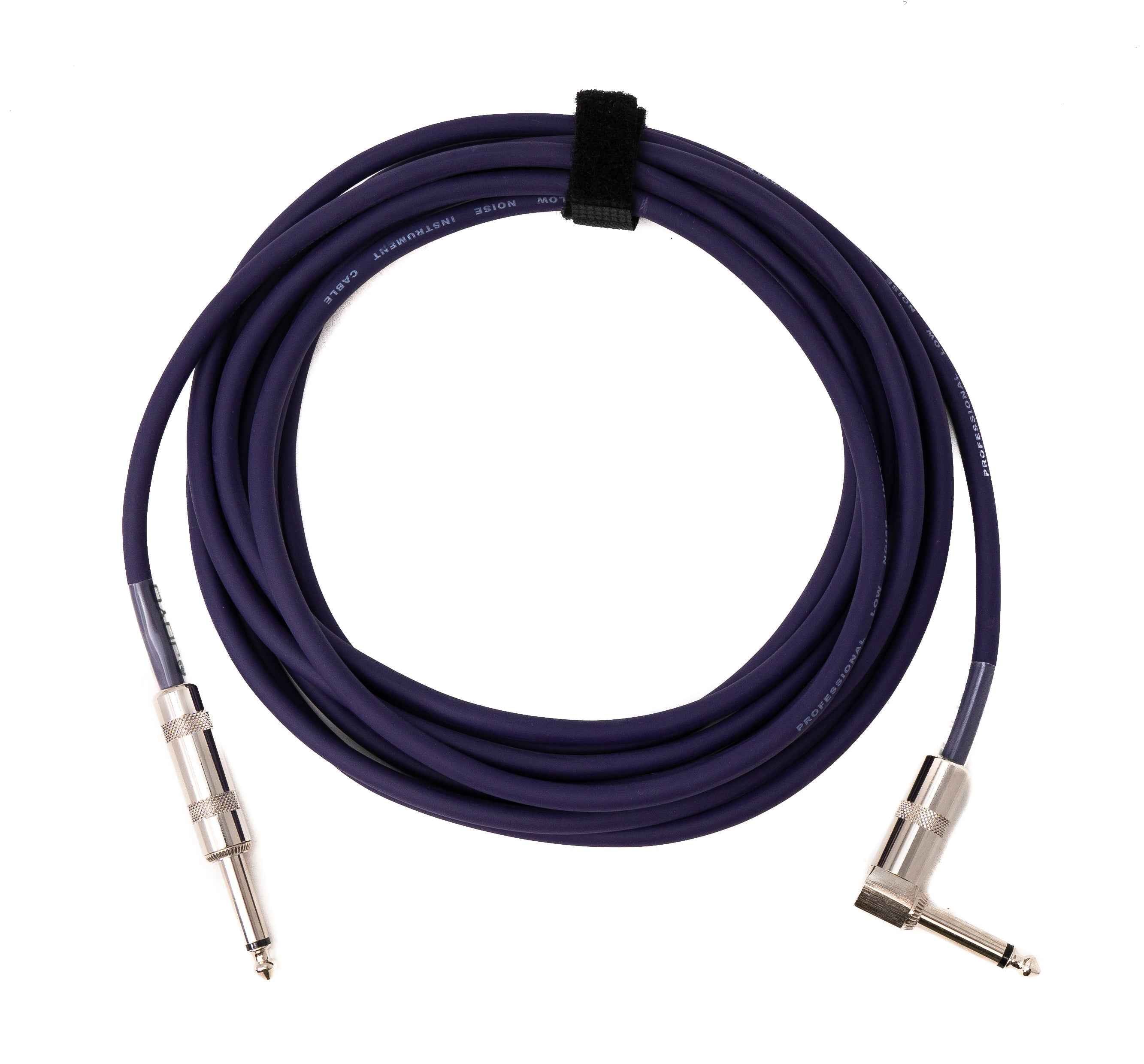SYSTEM-S Audio Kabel 450 cm 6.35 mm Klinke Stecker zu Stecker Winkel AUX in Lila