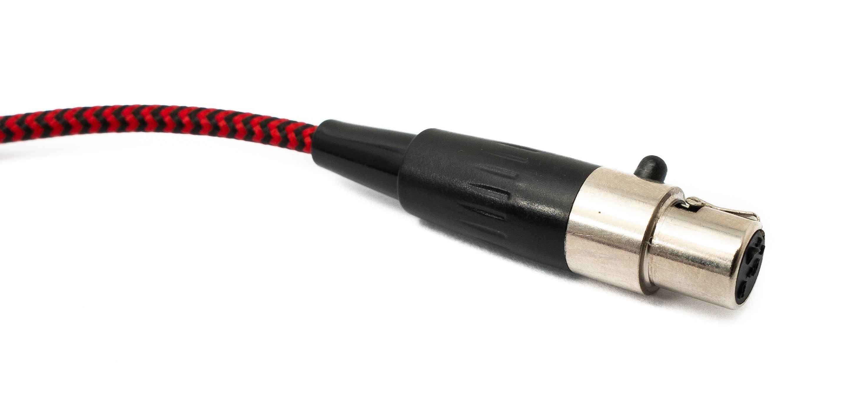 SYSTEM-S Audio Kabel 150 cm 3.5 mm Klinke Stecker zu Mini XLR Buchse geflochten in Rot