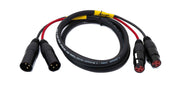 SYSTEM-S Audio Kabel 150 cm XLR 3 polig 2x Stecker zu 2x Buchse AUX in Schwarz