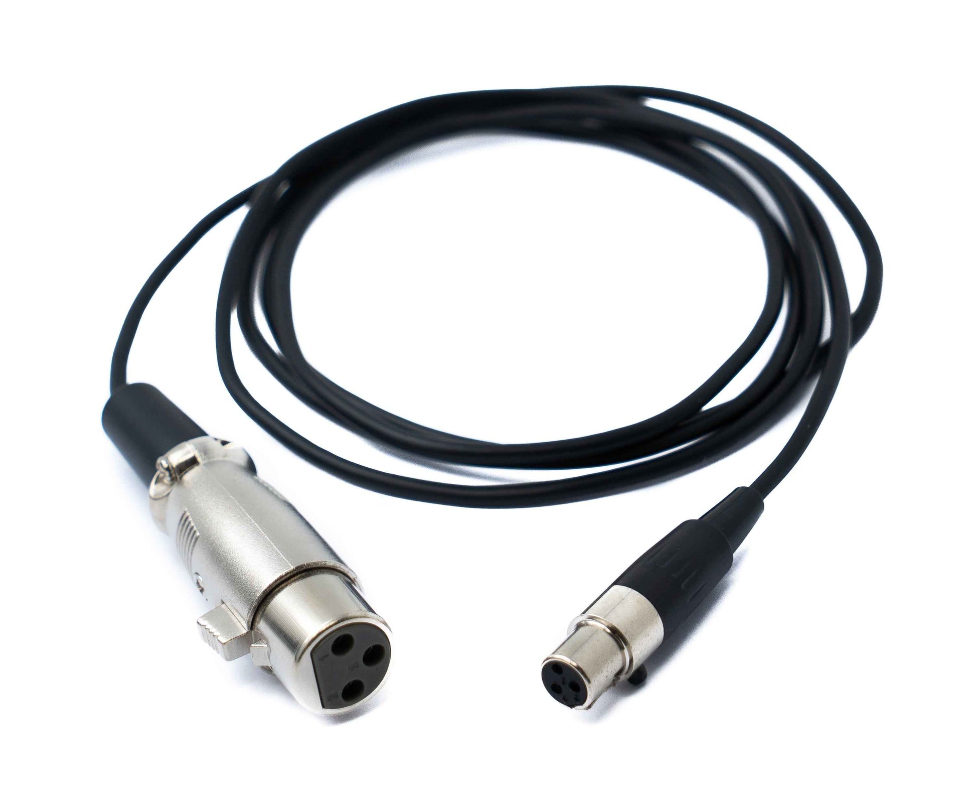 SYSTEM-S Audio Kabel 150 cm Mini XLR 3 polig Buchse zu XLR 3 polig Buchse Schwarz
