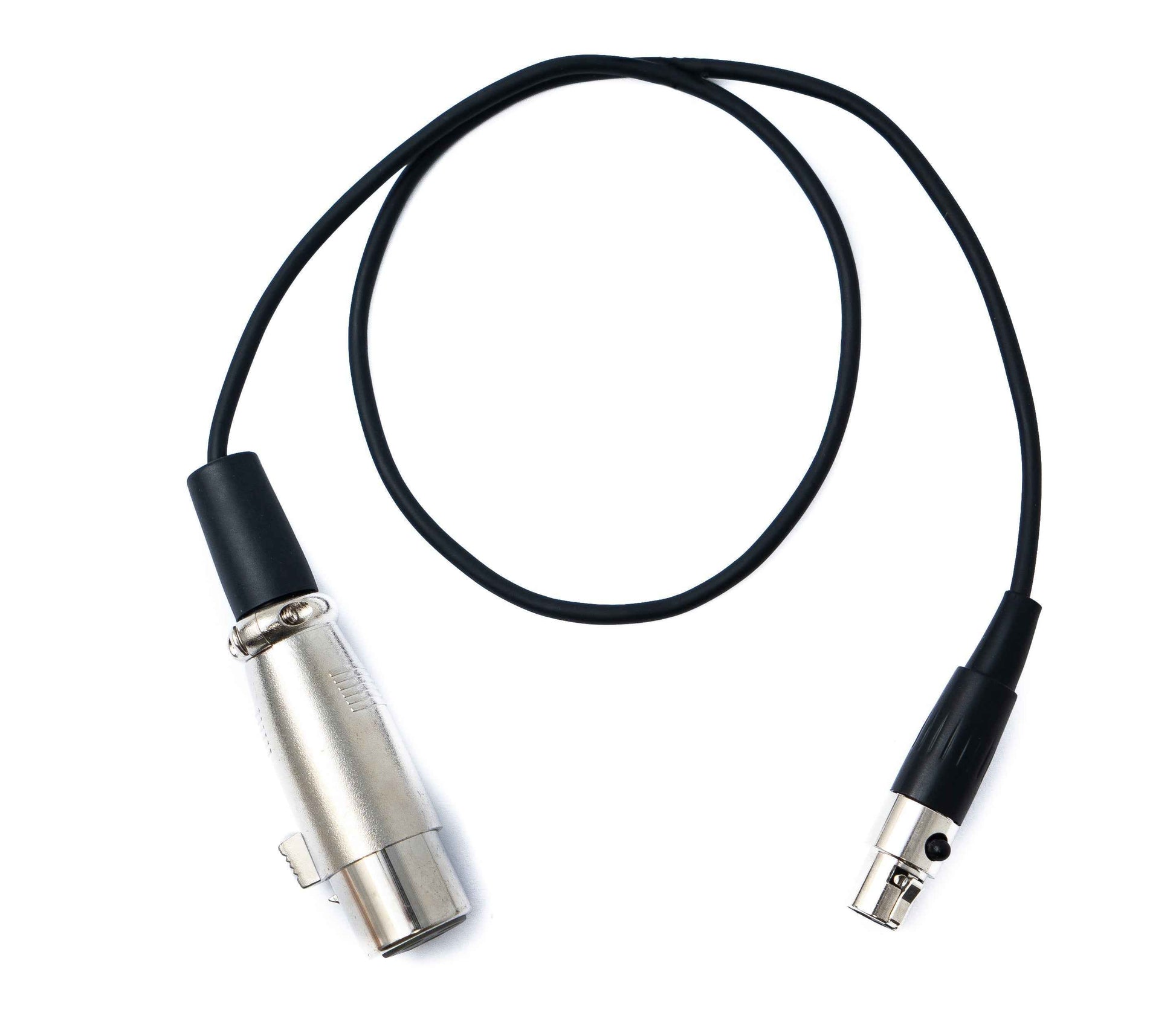 SYSTEM-S Audio Kabel 50 cm Mini XLR 3 polig Buchse zu XLR 3 polig Buchse Schwarz