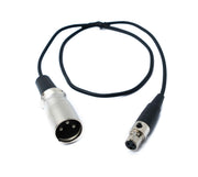 SYSTEM-S Audio Kabel 50 cm Mini XLR 3 polig Buchse zu XLR 3 polig Stecker Schwarz