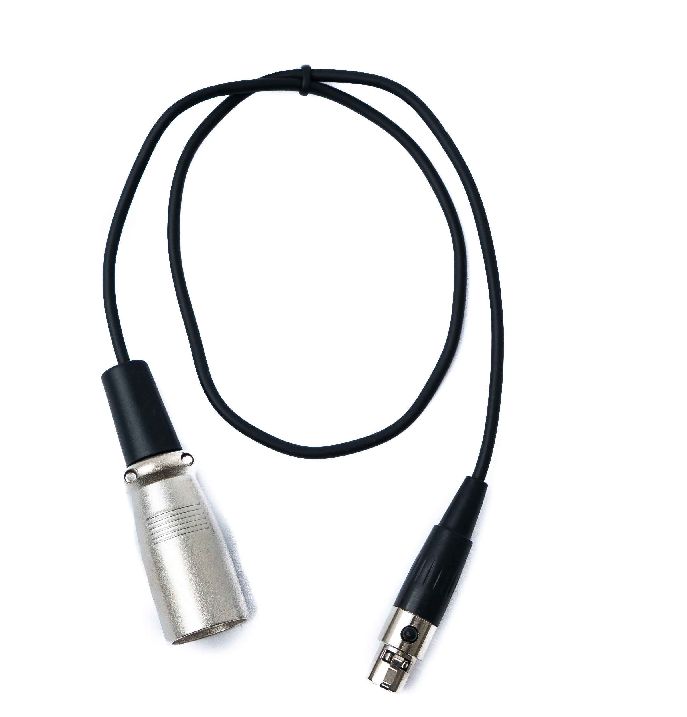 SYSTEM-S Audio Kabel 50 cm Mini XLR 3 polig Buchse zu XLR 3 polig Stecker Schwarz
