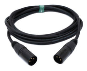 SYSTEM-S Audio Kabel 3 m XLR 3 polig Stecker zu Stecker in Schwarz