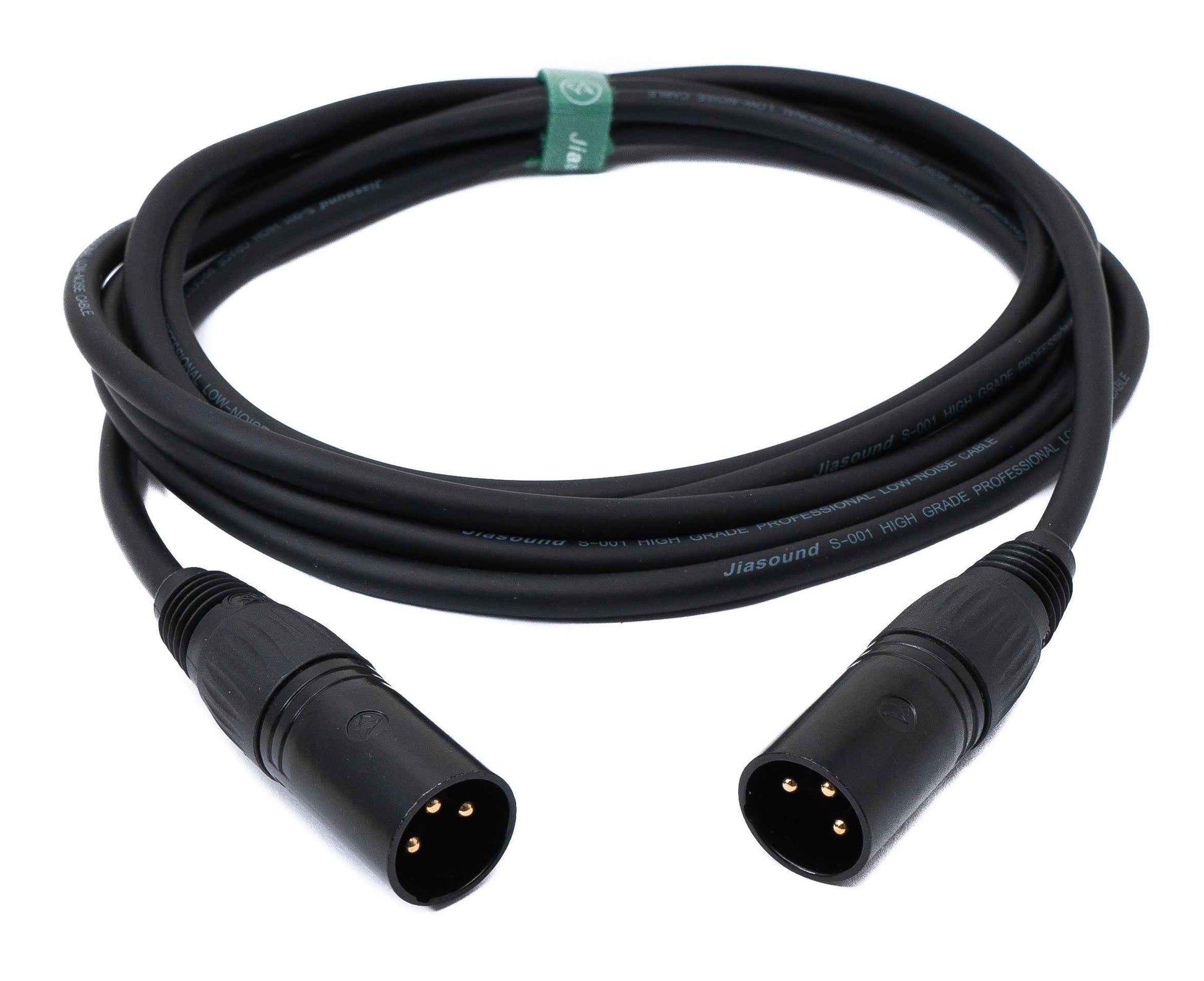 SYSTEM-S Audio Kabel 3 m XLR 3 polig Stecker zu Stecker in Schwarz
