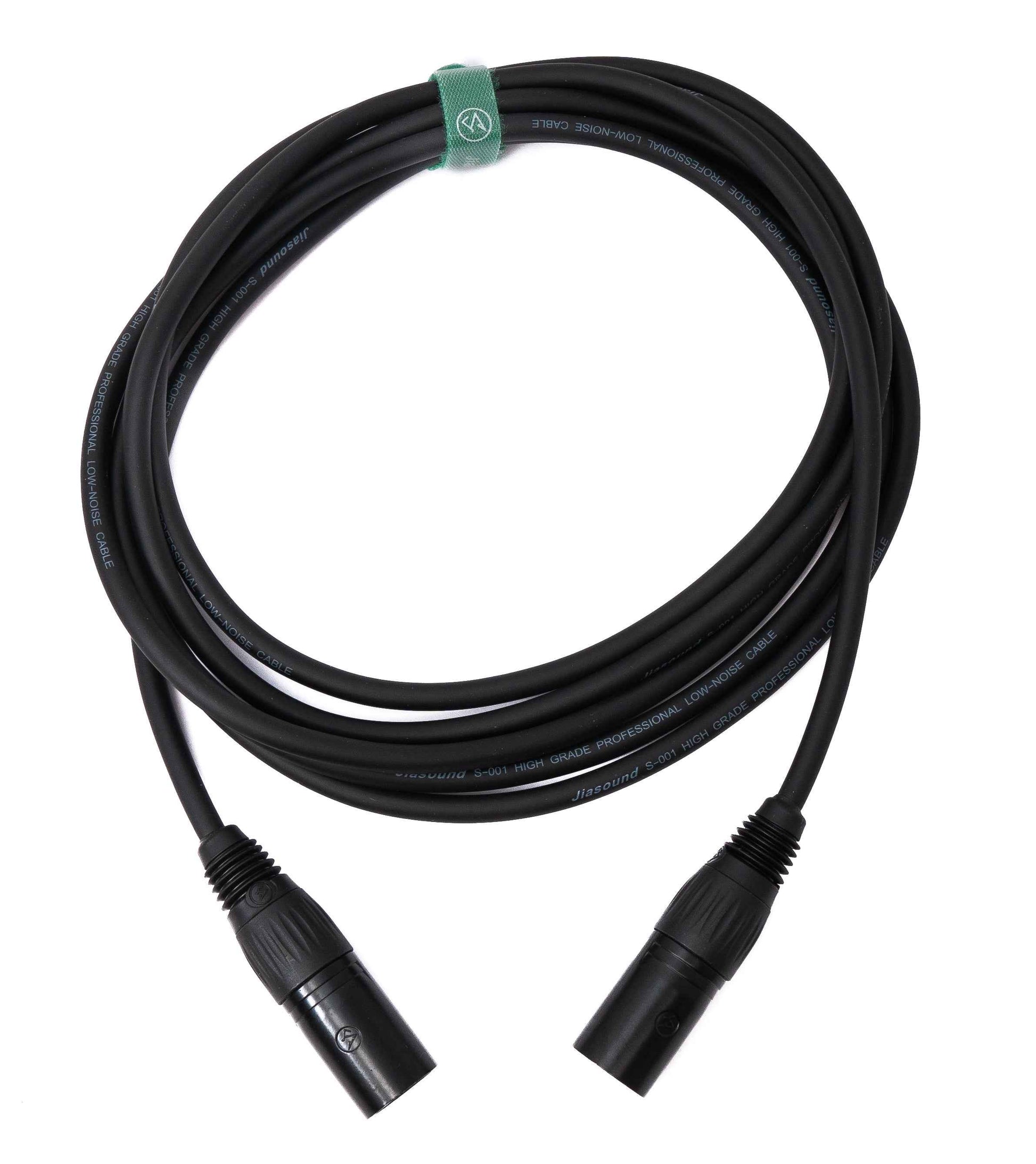 SYSTEM-S Audio Kabel 3 m XLR 3 polig Stecker zu Stecker in Schwarz