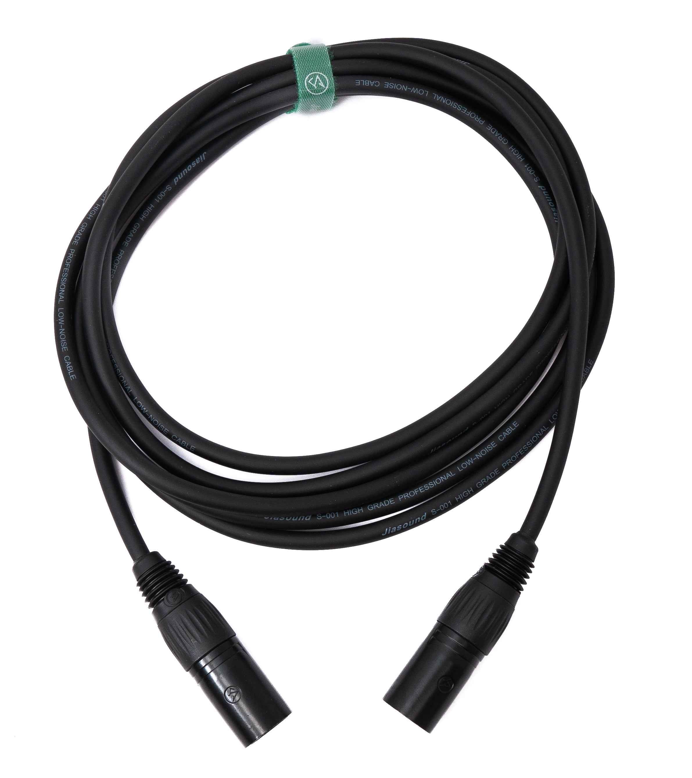 SYSTEM-S Audio Kabel 3 m XLR 3 polig Stecker zu Stecker in Schwarz
