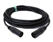 SYSTEM-S Audio Kabel 5 m XLR 3 polig Stecker zu Stecker in Schwarz