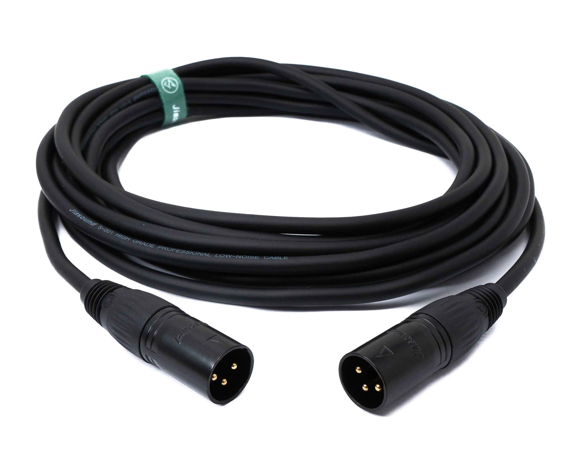 SYSTEM-S Audio Kabel 5 m XLR 3 polig Stecker zu Stecker in Schwarz