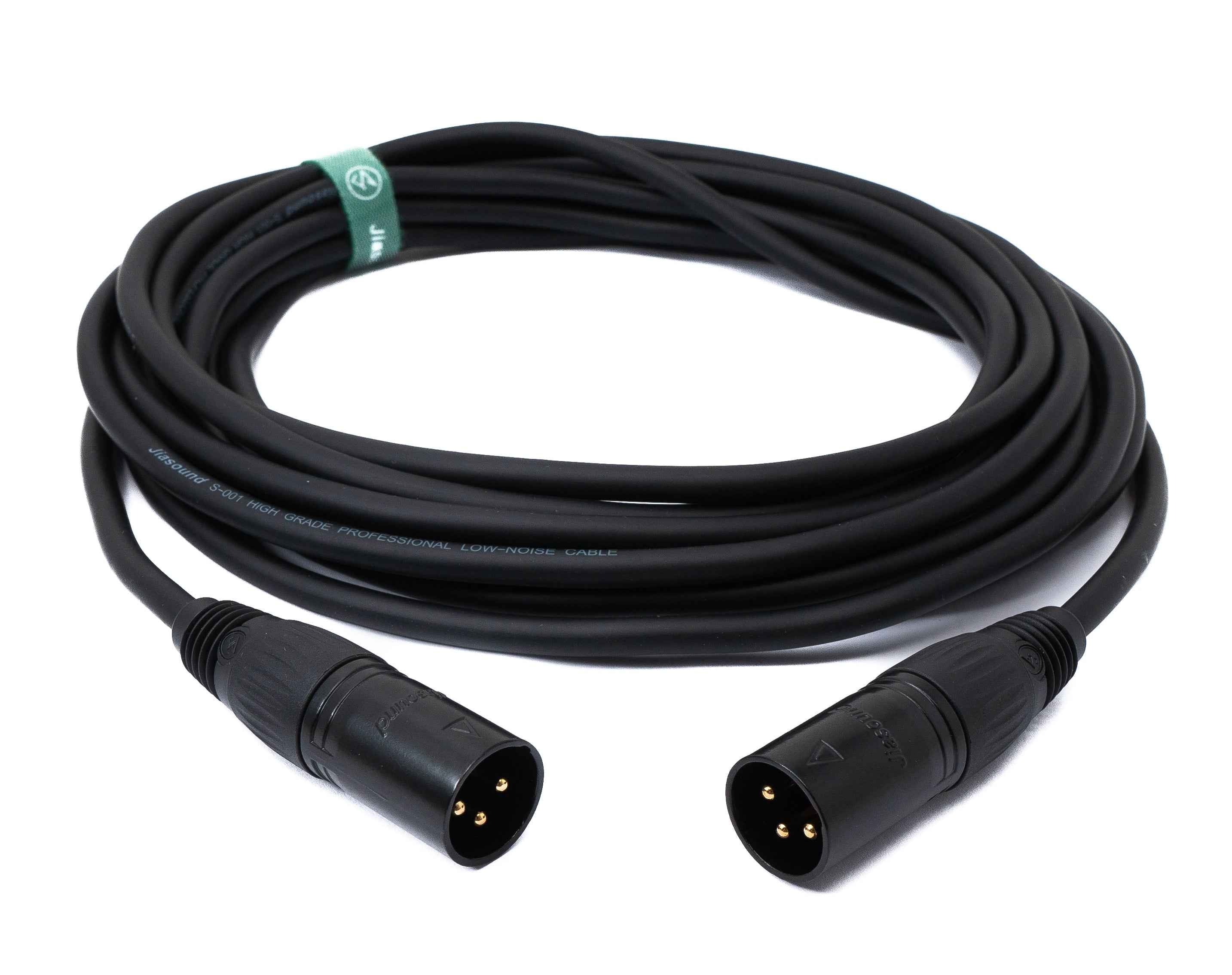 SYSTEM-S Audio Kabel 5 m XLR 3 polig Stecker zu Stecker in Schwarz