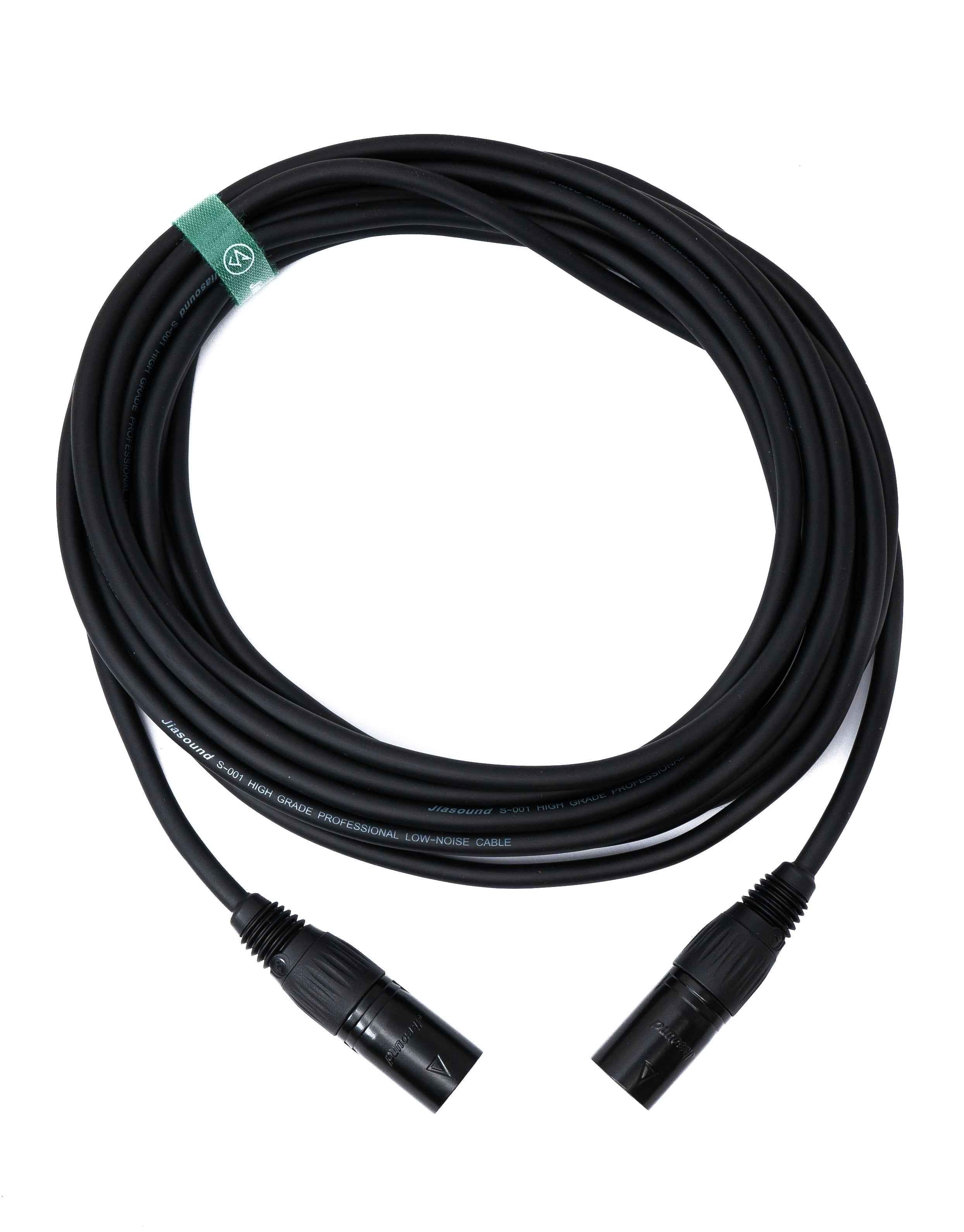 SYSTEM-S Audio Kabel 5 m XLR 3 polig Stecker zu Stecker in Schwarz