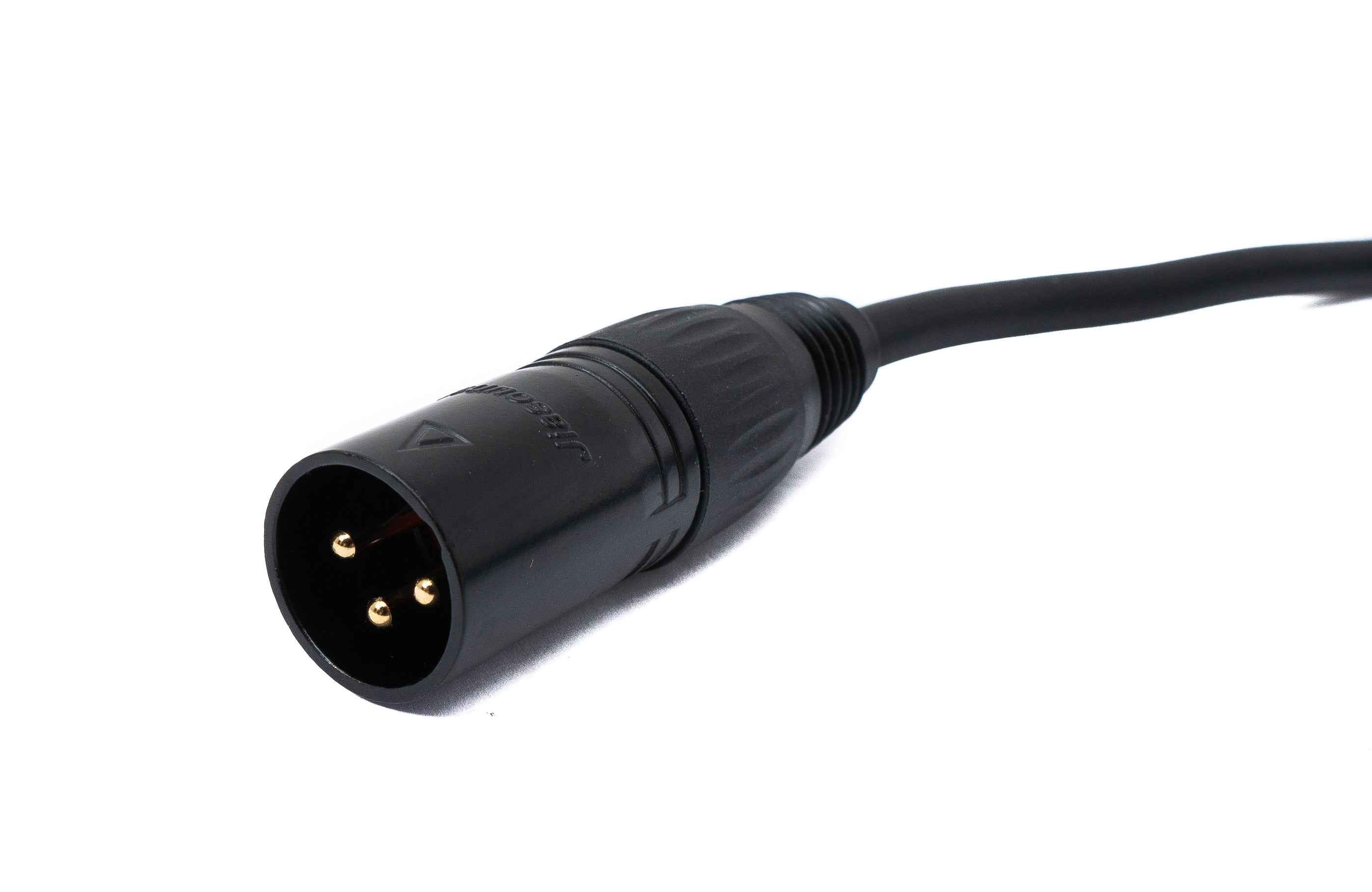 SYSTEM-S Audio Kabel 5 m XLR 3 polig Stecker zu Stecker in Schwarz