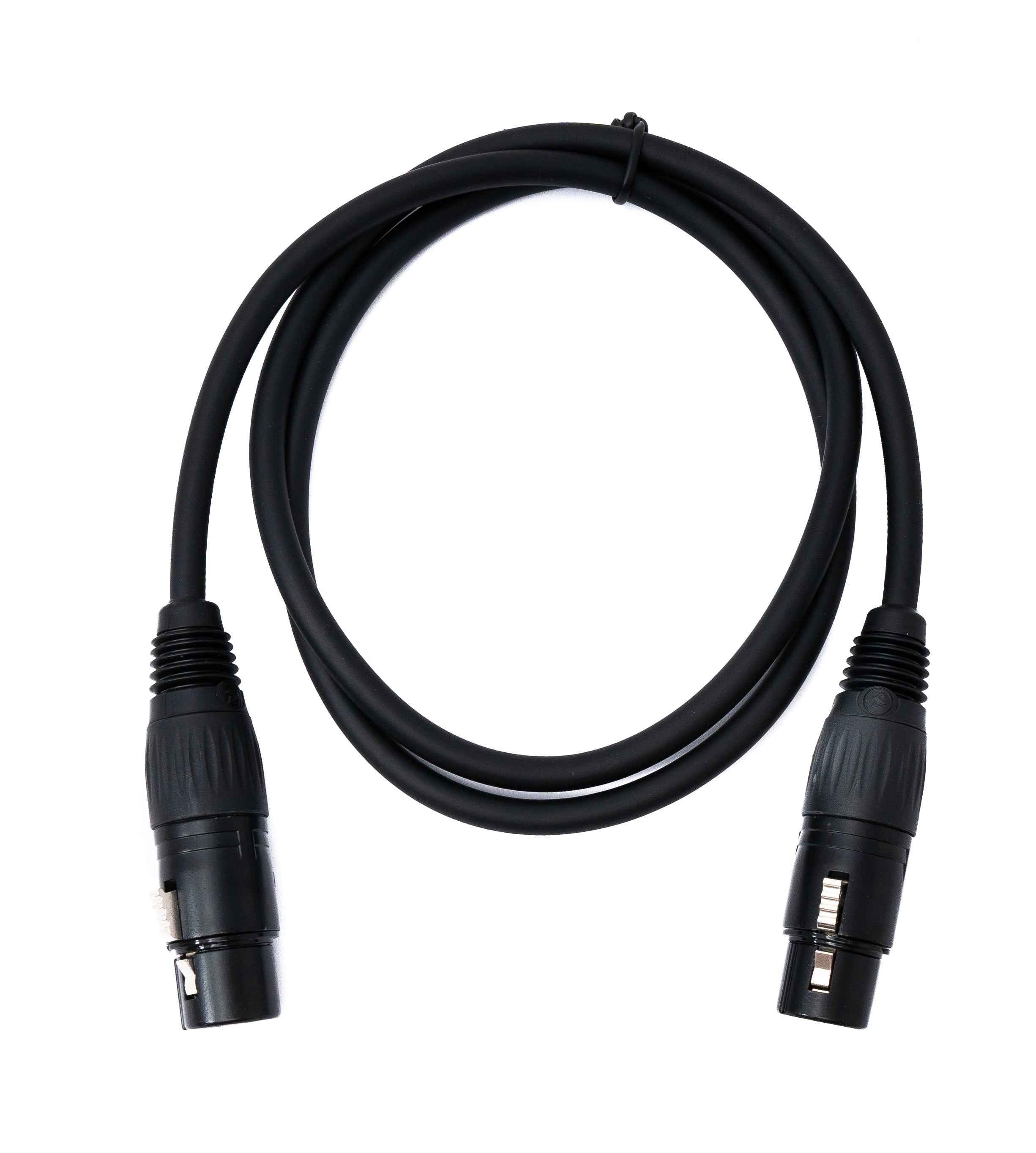 SYSTEM-S Audio Kabel 100 cm XLR 3 polig Buchse zu Buchse in Schwarz