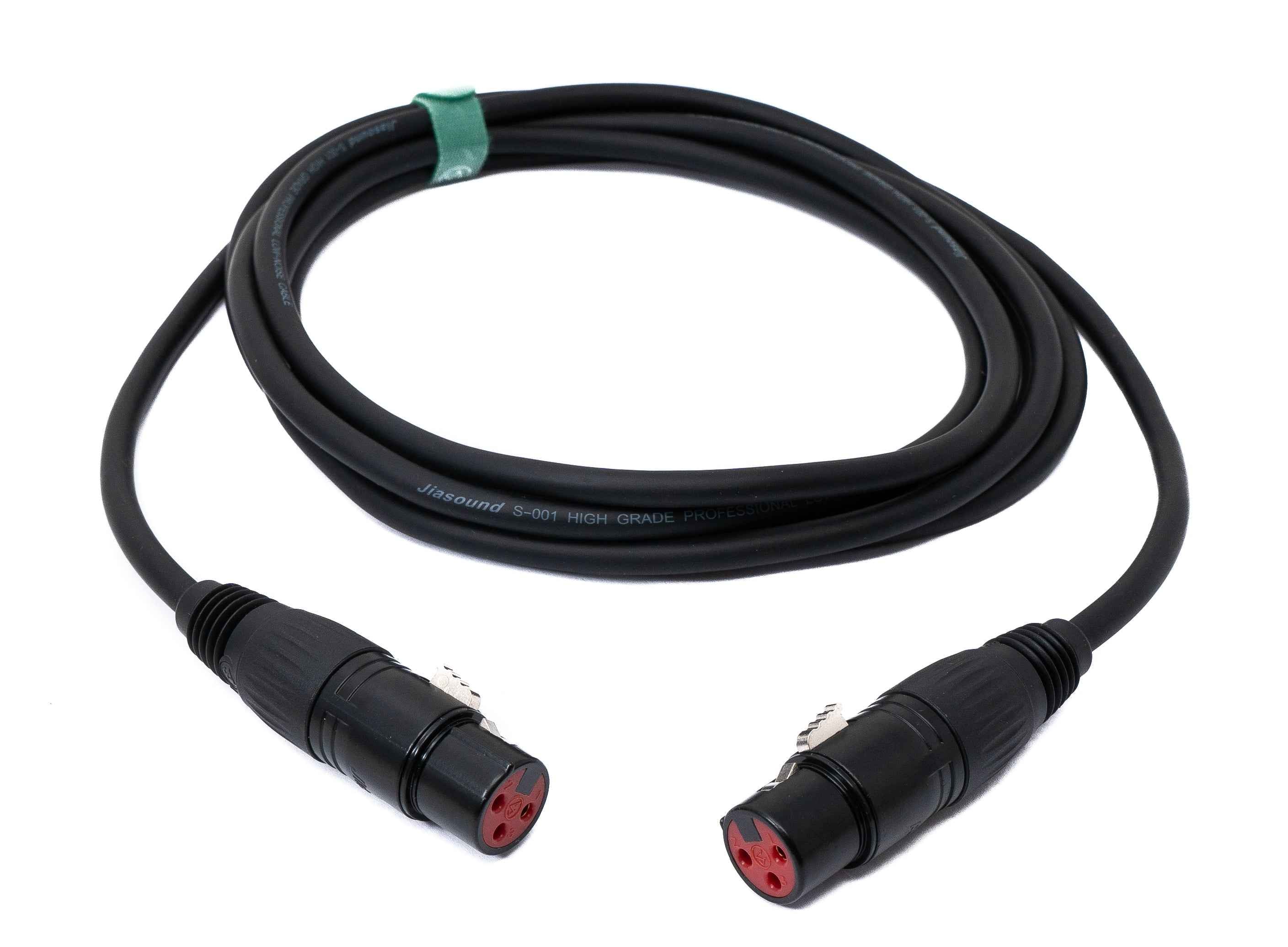 SYSTEM-S Audio Kabel 3 m XLR 3 polig Buchse zu Buchse in Schwarz