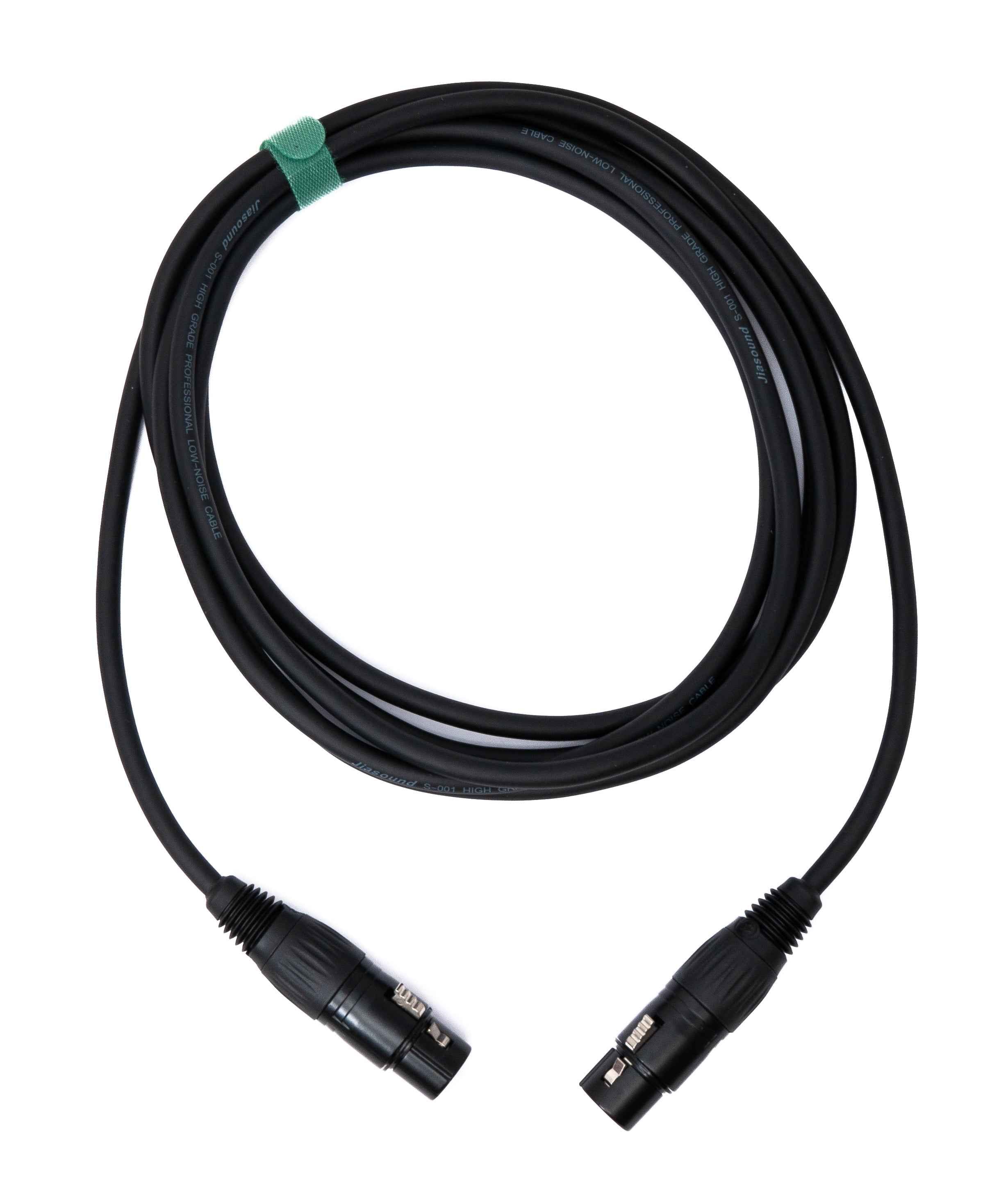SYSTEM-S Audio Kabel 3 m XLR 3 polig Buchse zu Buchse in Schwarz
