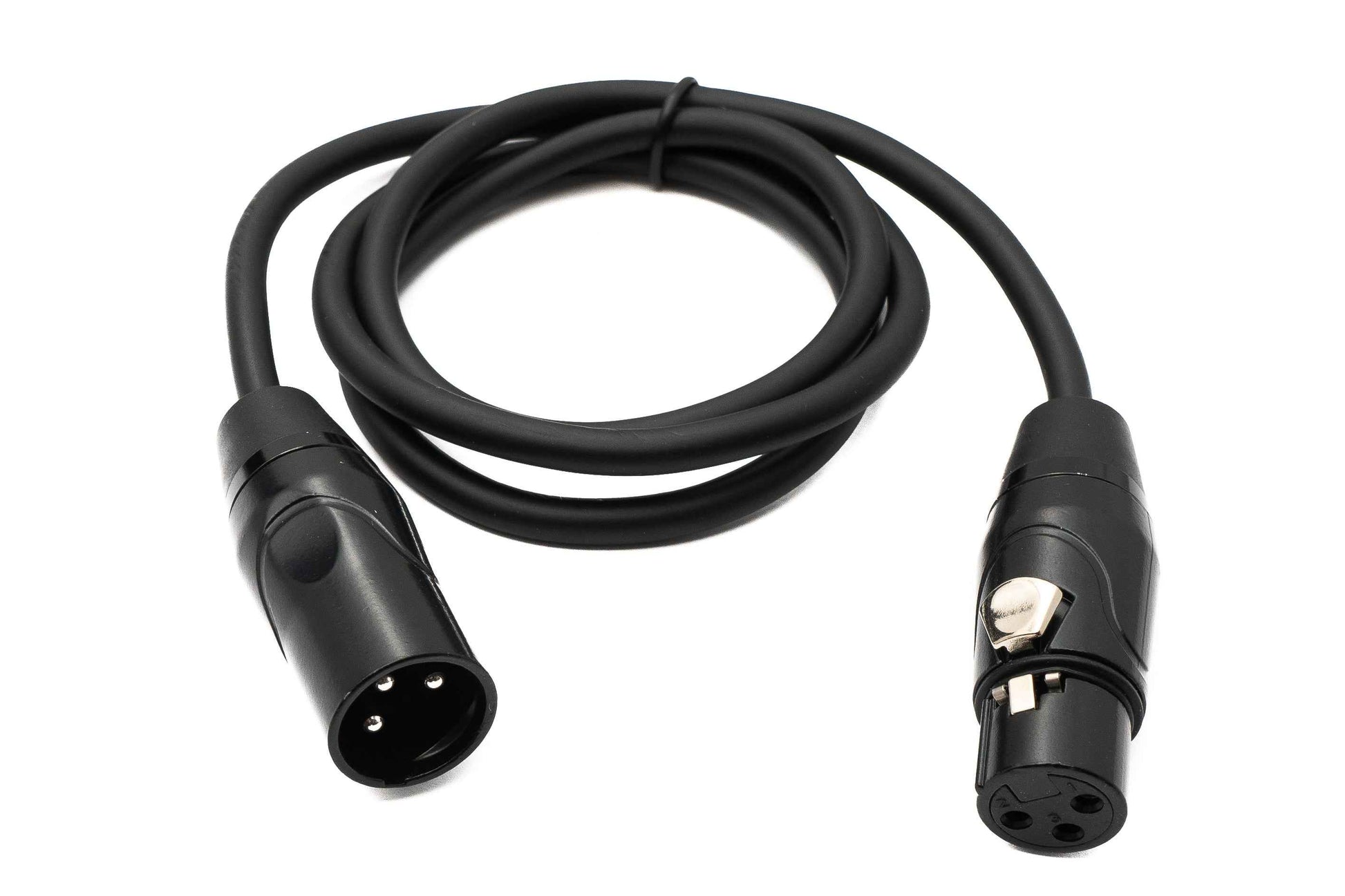 SYSTEM-S Audio Kabel 100 cm XLR 3 Pin Stecker zu Buchse in Schwarz