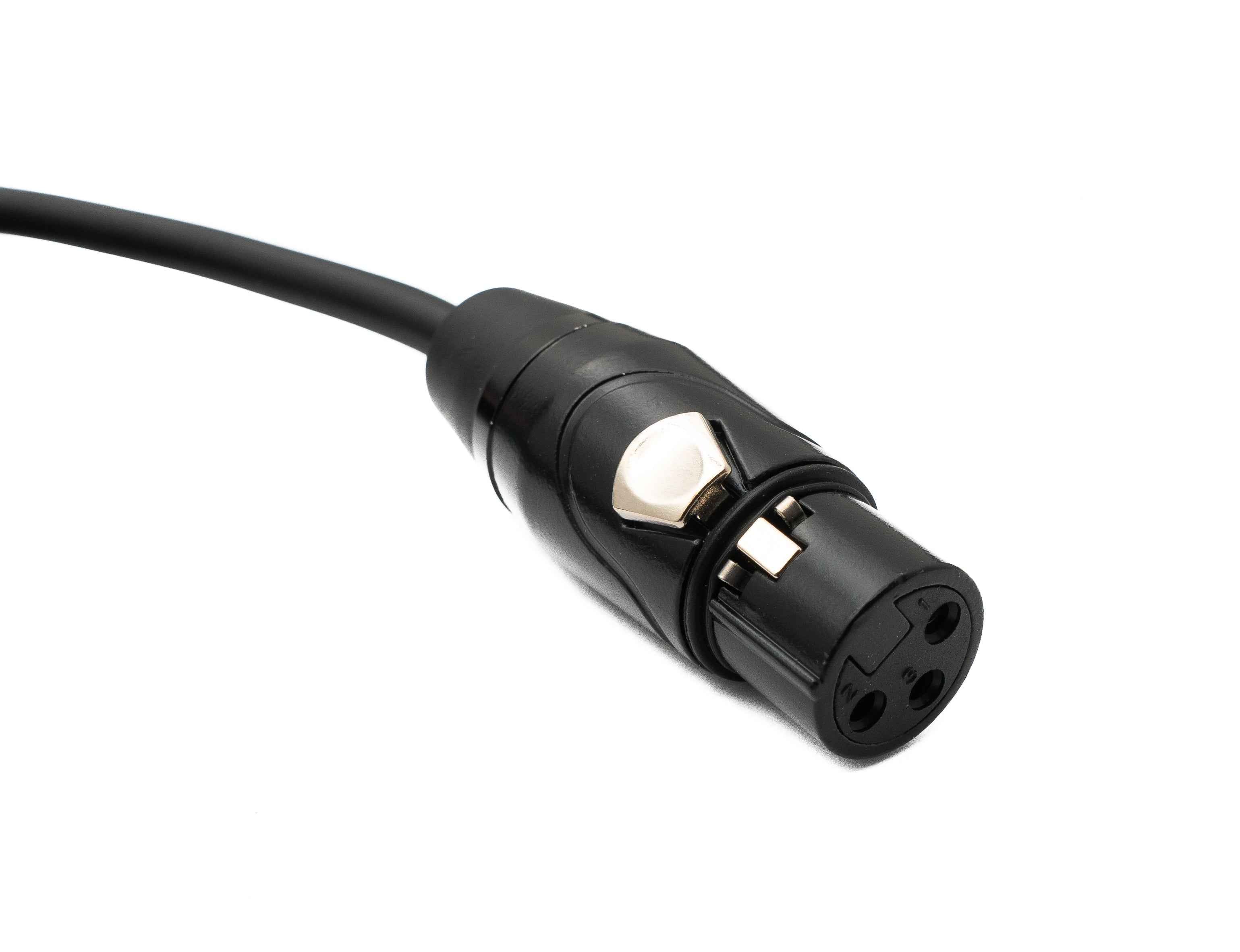 SYSTEM-S Audio Kabel 100 cm XLR 3 Pin Stecker zu Buchse in Schwarz