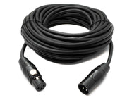 SYSTEM-S Audio Kabel 10 m XLR 3 Pin Stecker zu Buchse in Schwarz