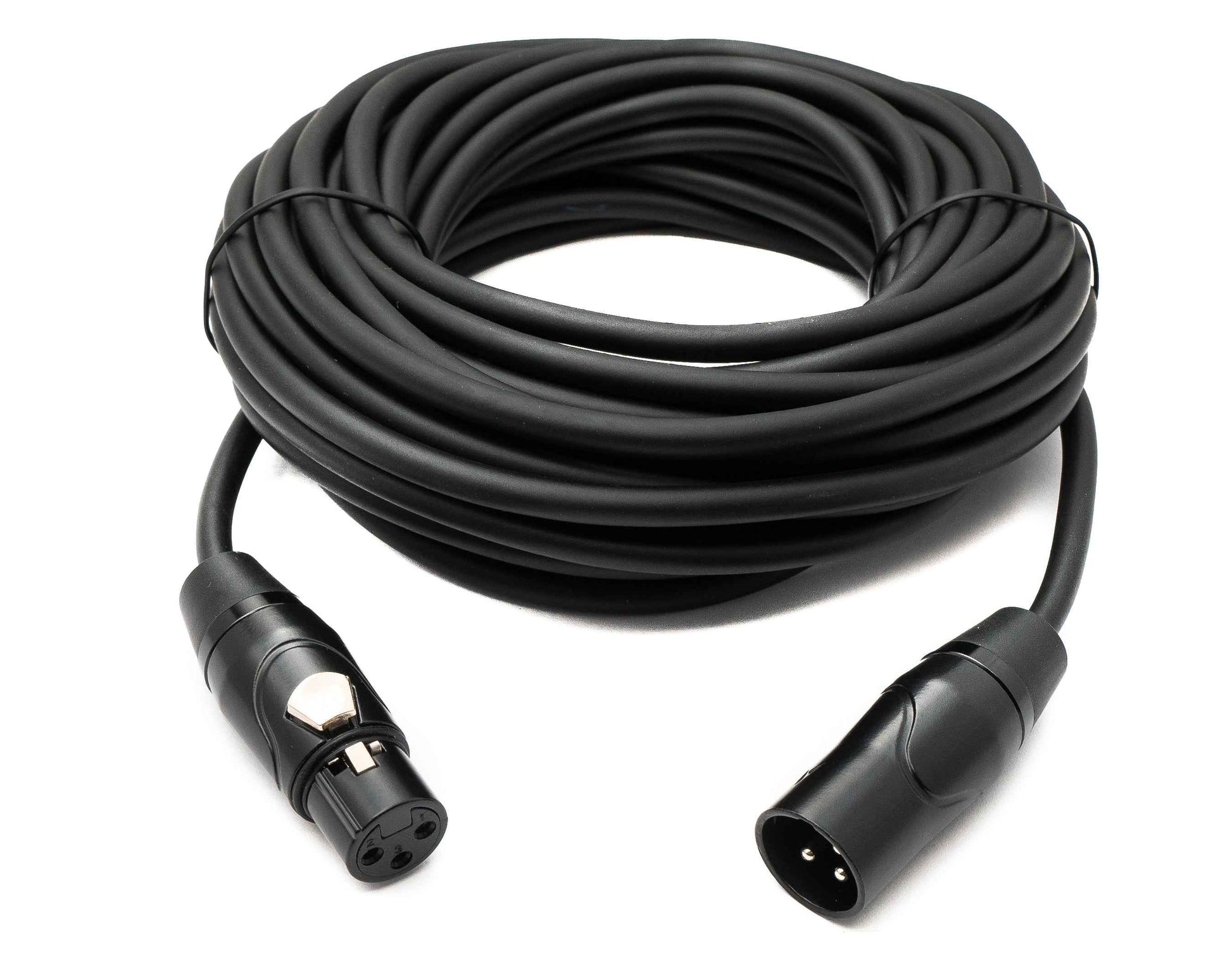 SYSTEM-S Audio Kabel 10 m XLR 3 Pin Stecker zu Buchse in Schwarz
