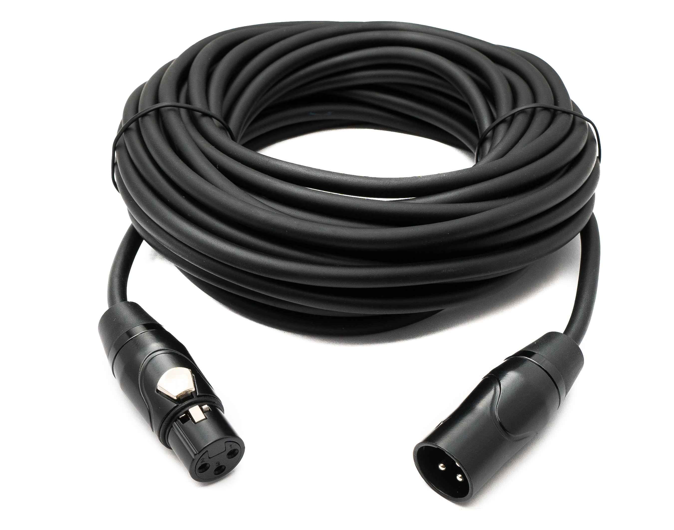 SYSTEM-S Audio Kabel 10 m XLR 3 Pin Stecker zu Buchse in Schwarz