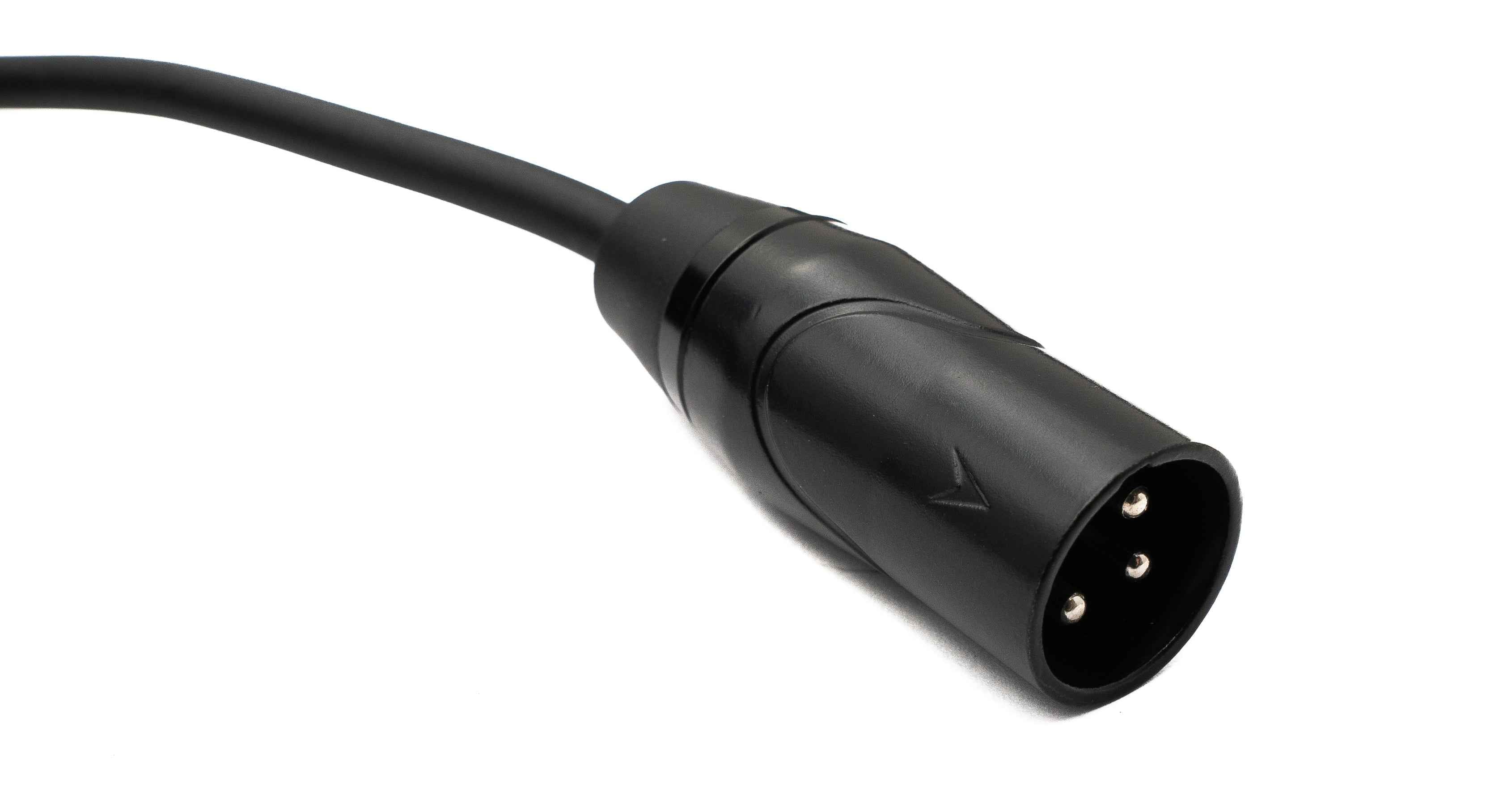 SYSTEM-S Audio Kabel 10 m XLR 3 Pin Stecker zu Buchse in Schwarz