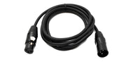 SYSTEM-S Audio Kabel 2 m XLR 3 Pin Stecker zu Buchse in Schwarz