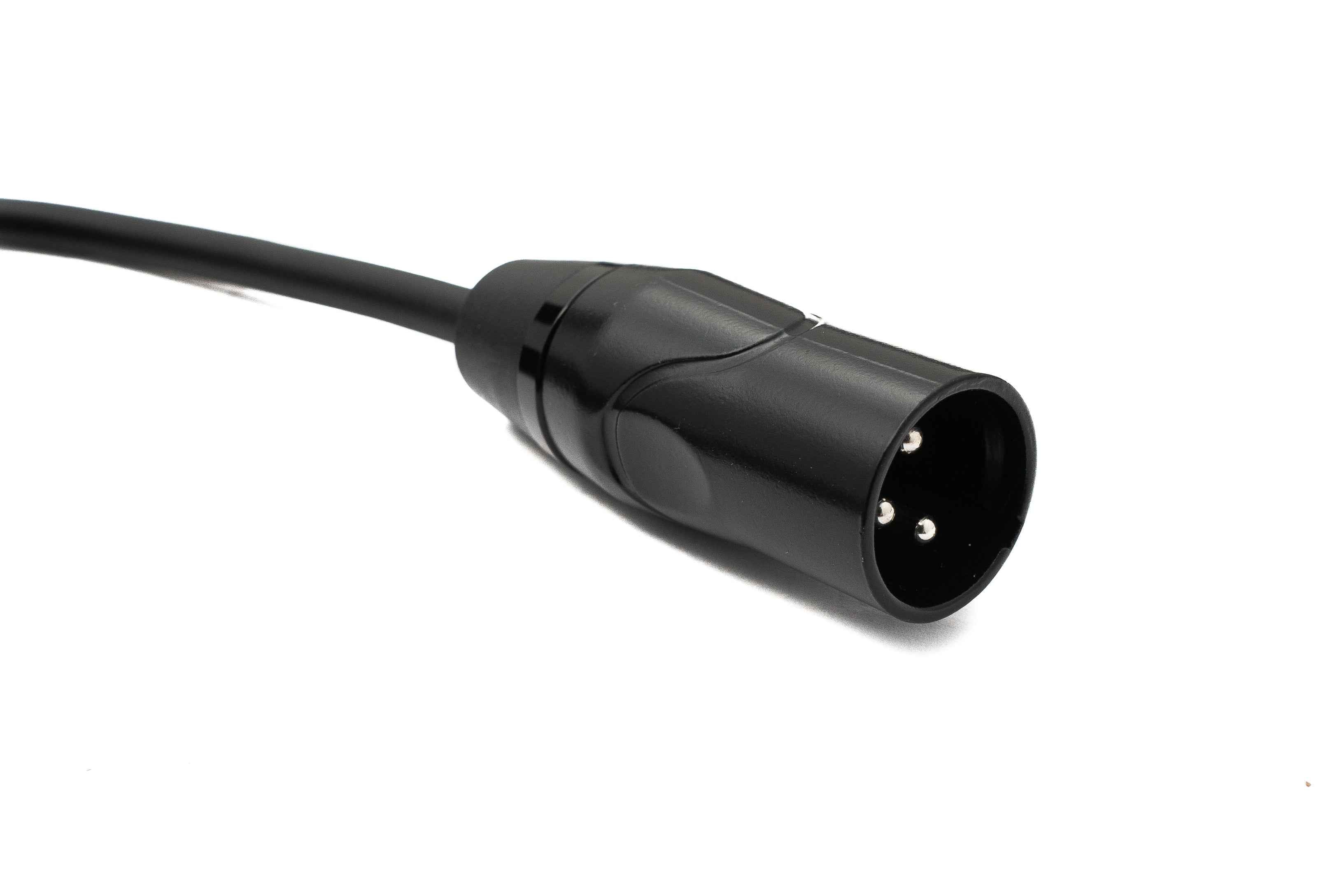SYSTEM-S Audio Kabel 2 m XLR 3 Pin Stecker zu Buchse in Schwarz