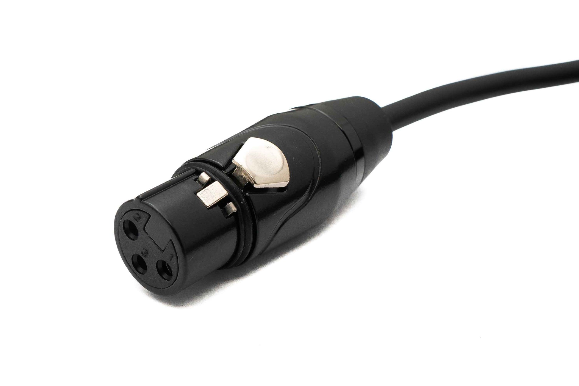 SYSTEM-S Audio Kabel 2 m XLR 3 Pin Stecker zu Buchse in Schwarz