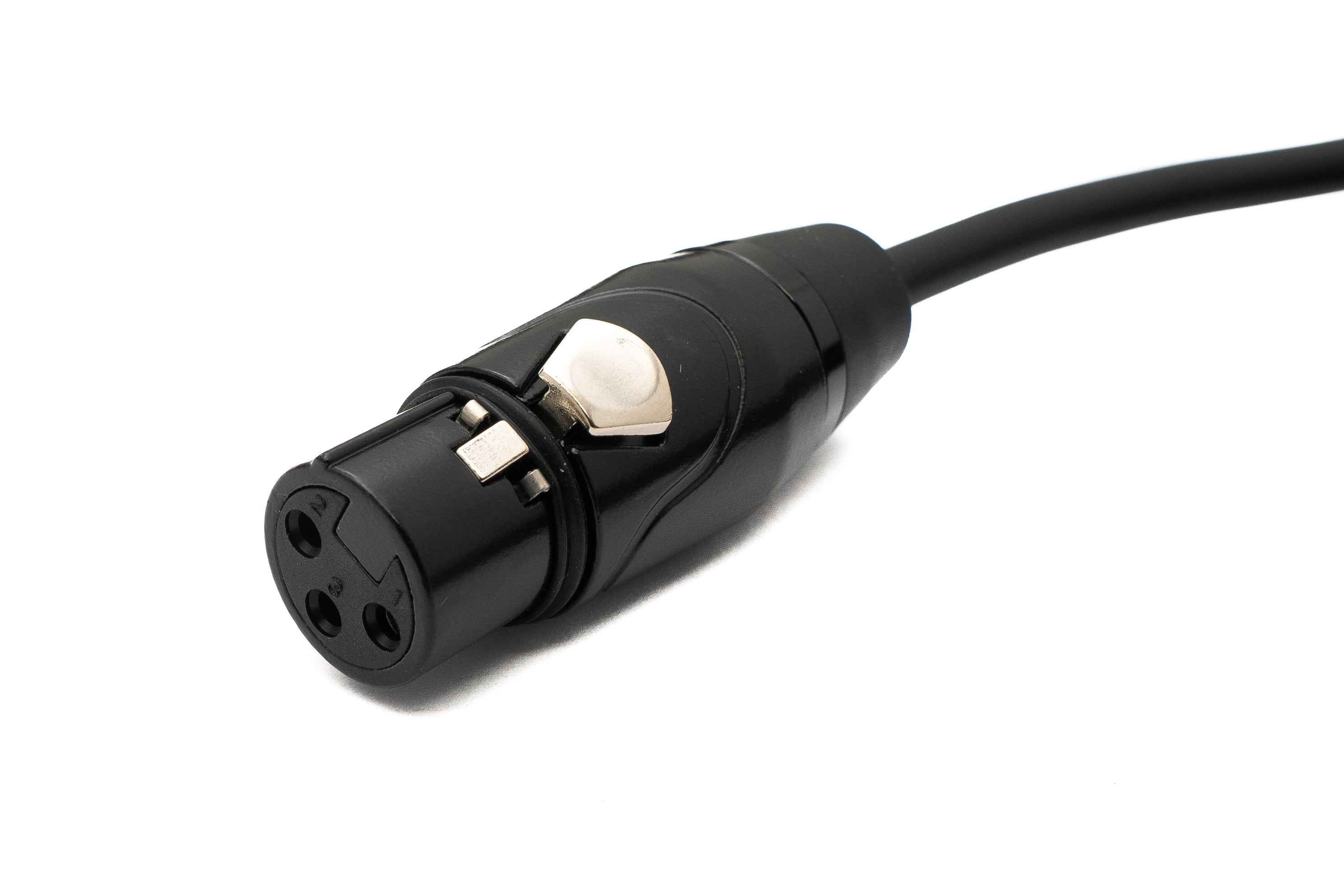 SYSTEM-S Audio Kabel 2 m XLR 3 Pin Stecker zu Buchse in Schwarz