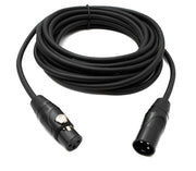 SYSTEM-S Audio Kabel 5 m XLR 3 Pin Stecker zu Buchse in Schwarz